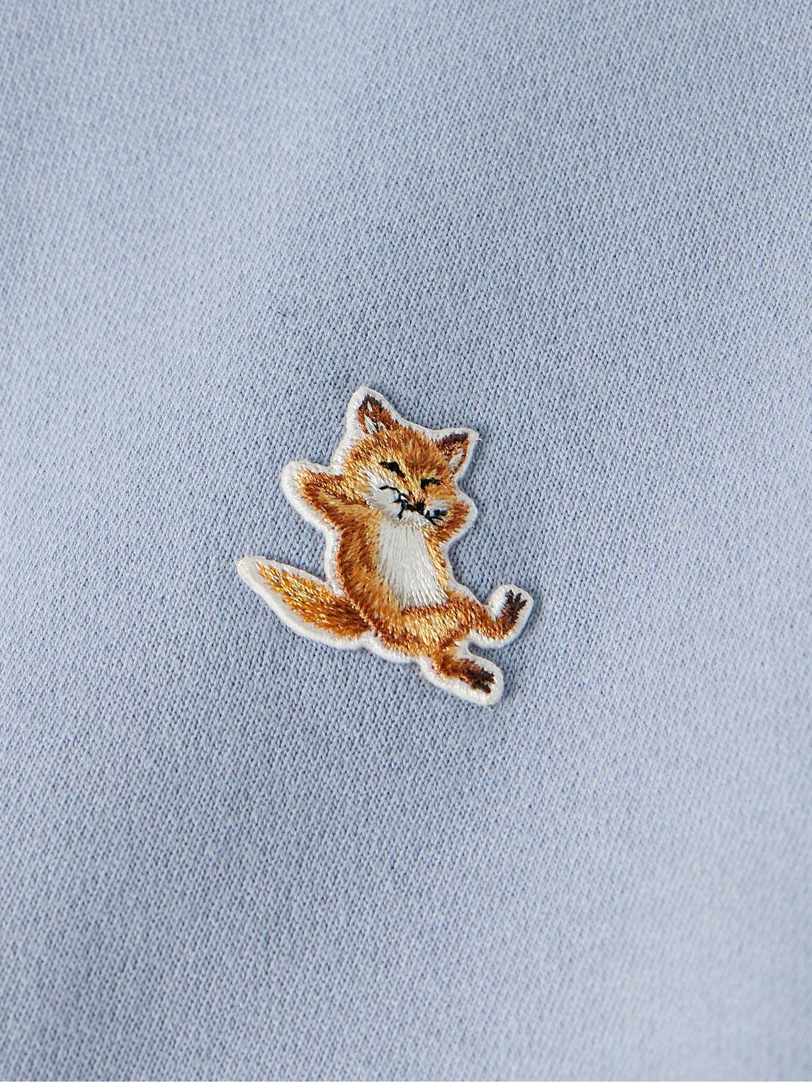 Shop Maison Kitsuné Chillax Fox Slim-fit Logo-appliquéd Cotton-jersey Hoodie In Blue