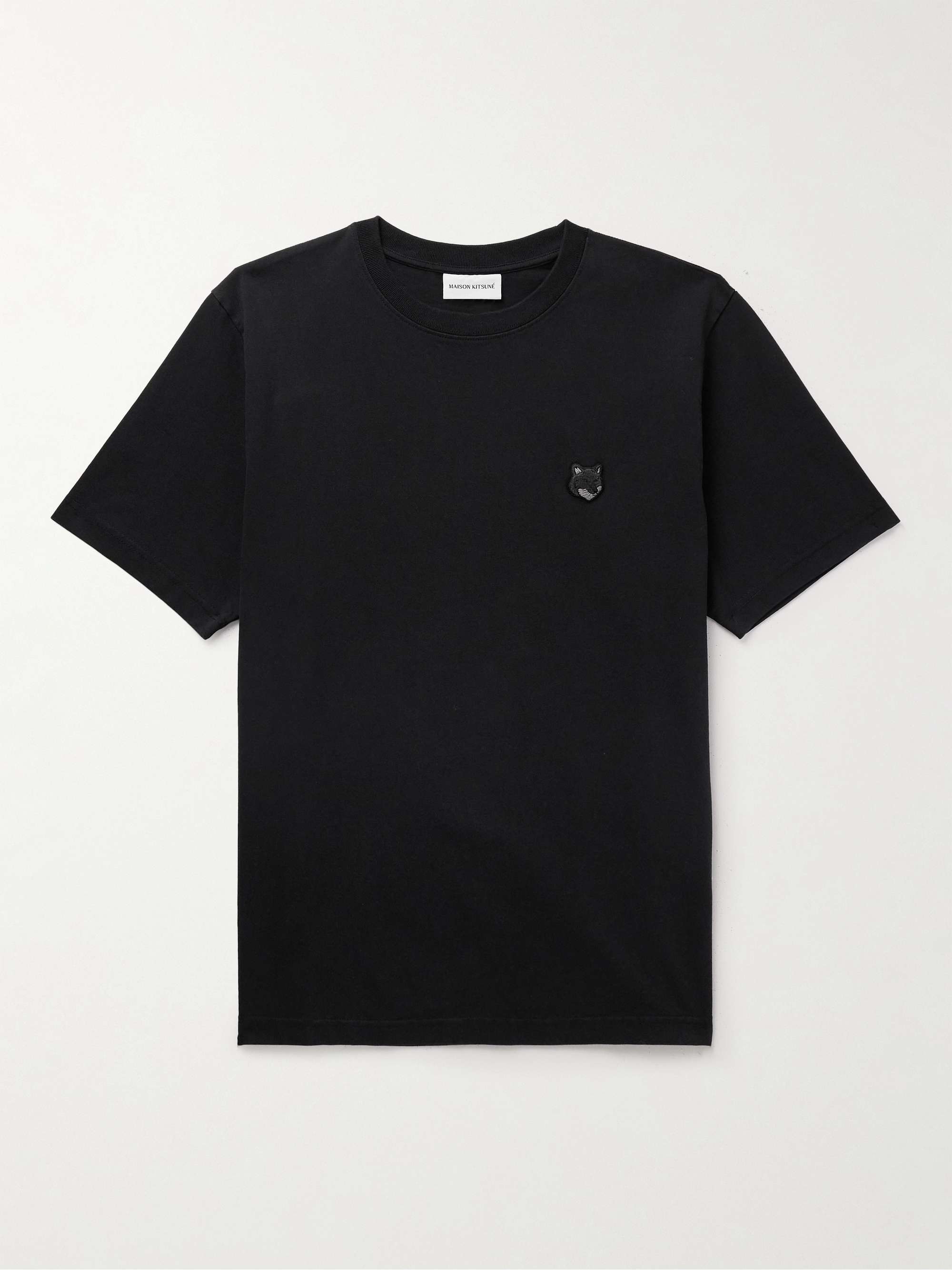 MAISON KITSUNÉ Logo-Appliquéd Cotton-Jersey T-Shirt for Men | MR PORTER