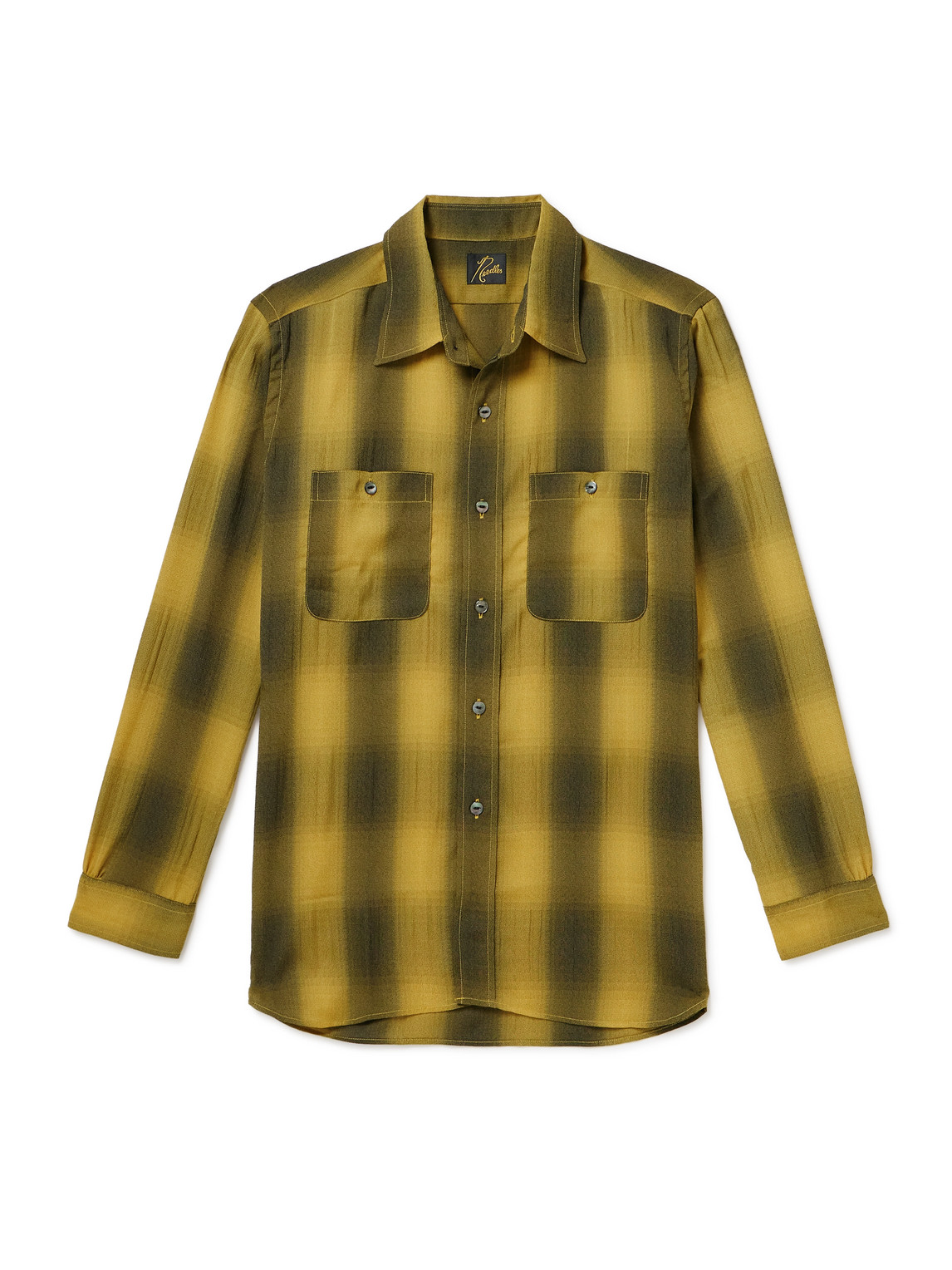 Needles Checked Crepe Shirt In Yellow