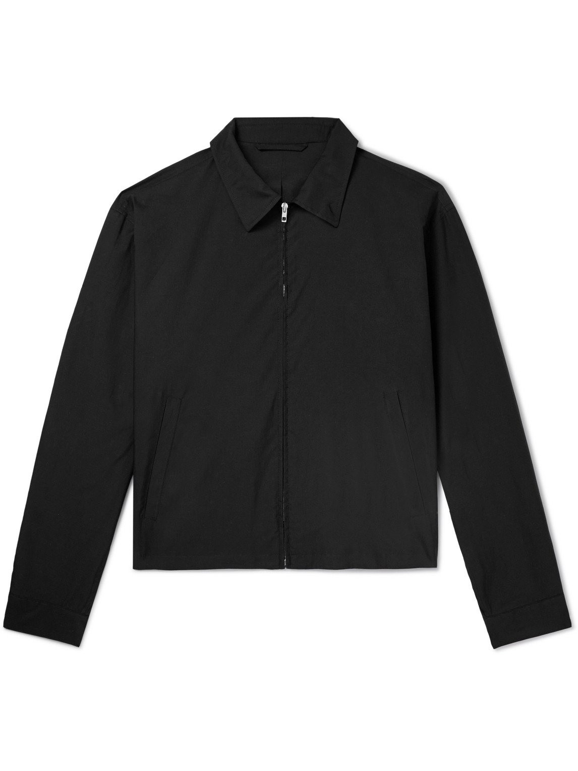 Lemaire Cotton And Silk-blend Blouson Jacket In Black