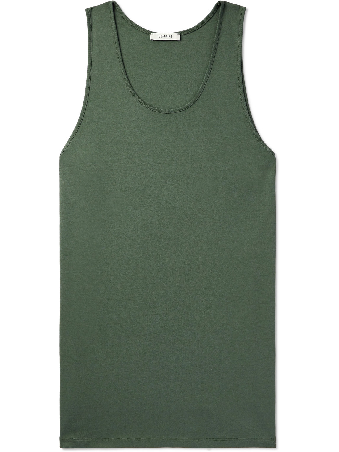 Lemaire Slim-fit Cotton-jersey Tank In Green