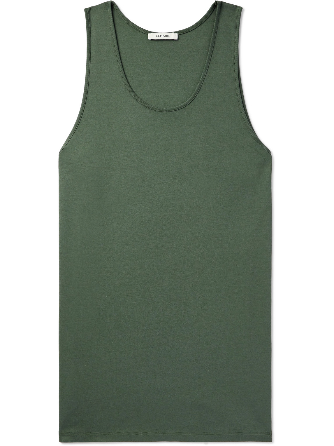 Lemaire Slim-fit Cotton-jersey Tank In Green