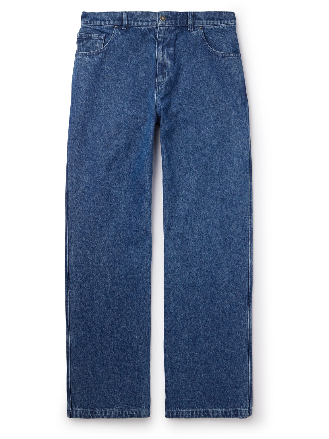 Sky High Farm Straight-leg Logo-embroidered Jeans In Blue