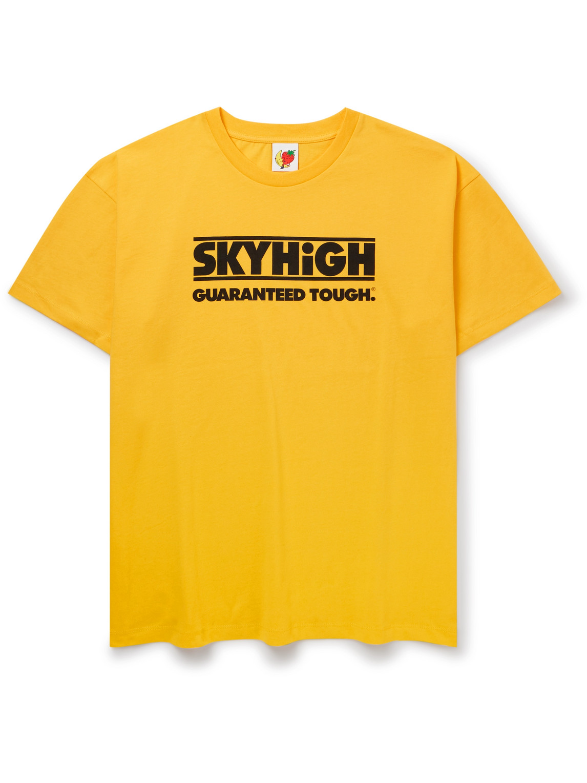 Shop Sky High Farm Logo-print Organic Cotton-jersey T-shirt In Yellow