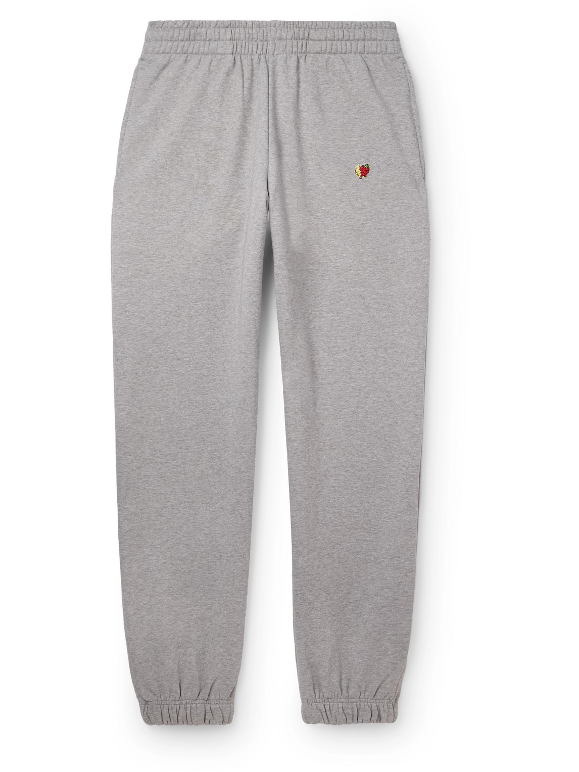 Straight-Leg Logo-Appliquéd Organic Cotton-Jersey Sweatpants