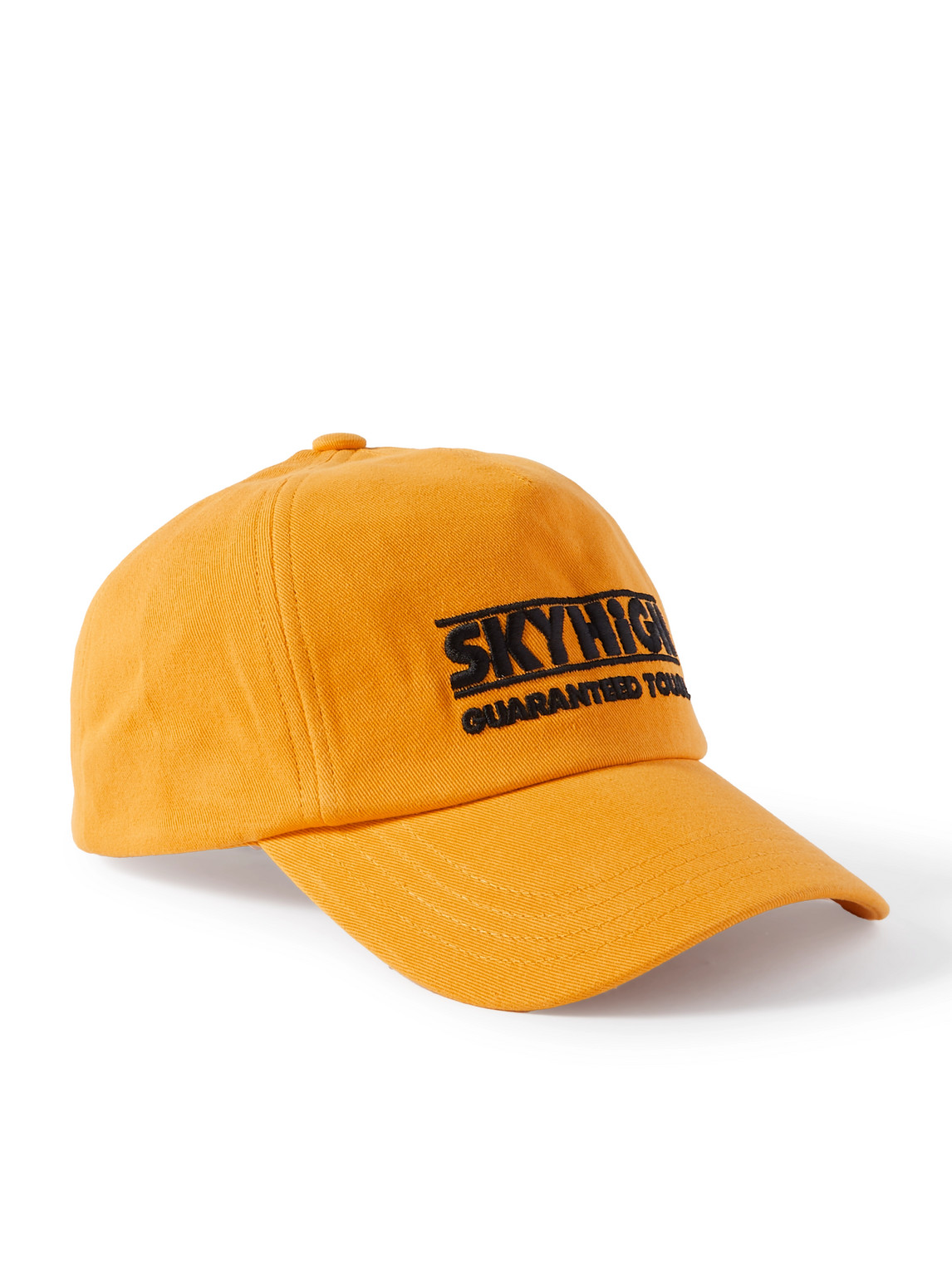 Sky High Farm Logo-embroidered Recycled-cotton Twill Baseball Cap In Yellow