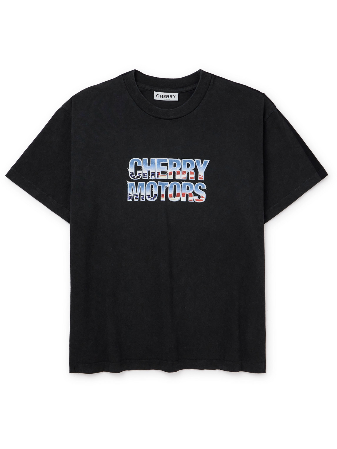Cherry Los Angeles Logo-print Cotton-jersey T-shirt In Black