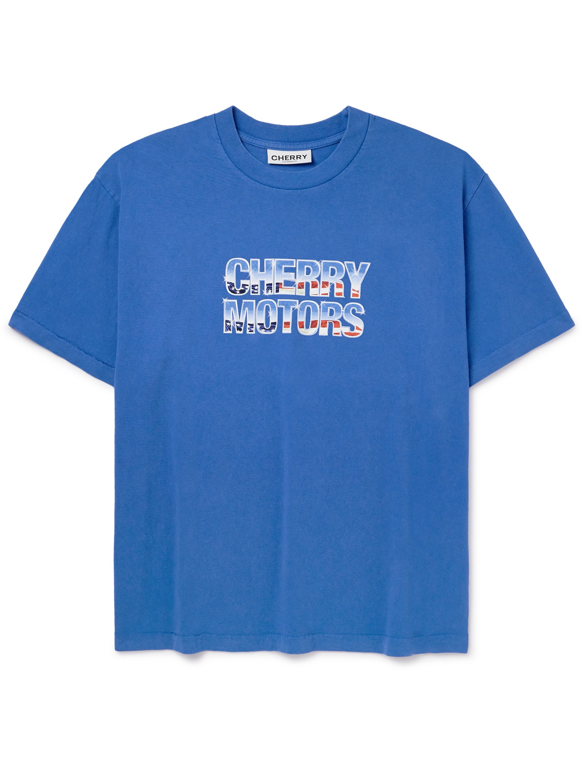 Cherry Los Angeles Logo-print Cotton-jersey T-shirt In Blue