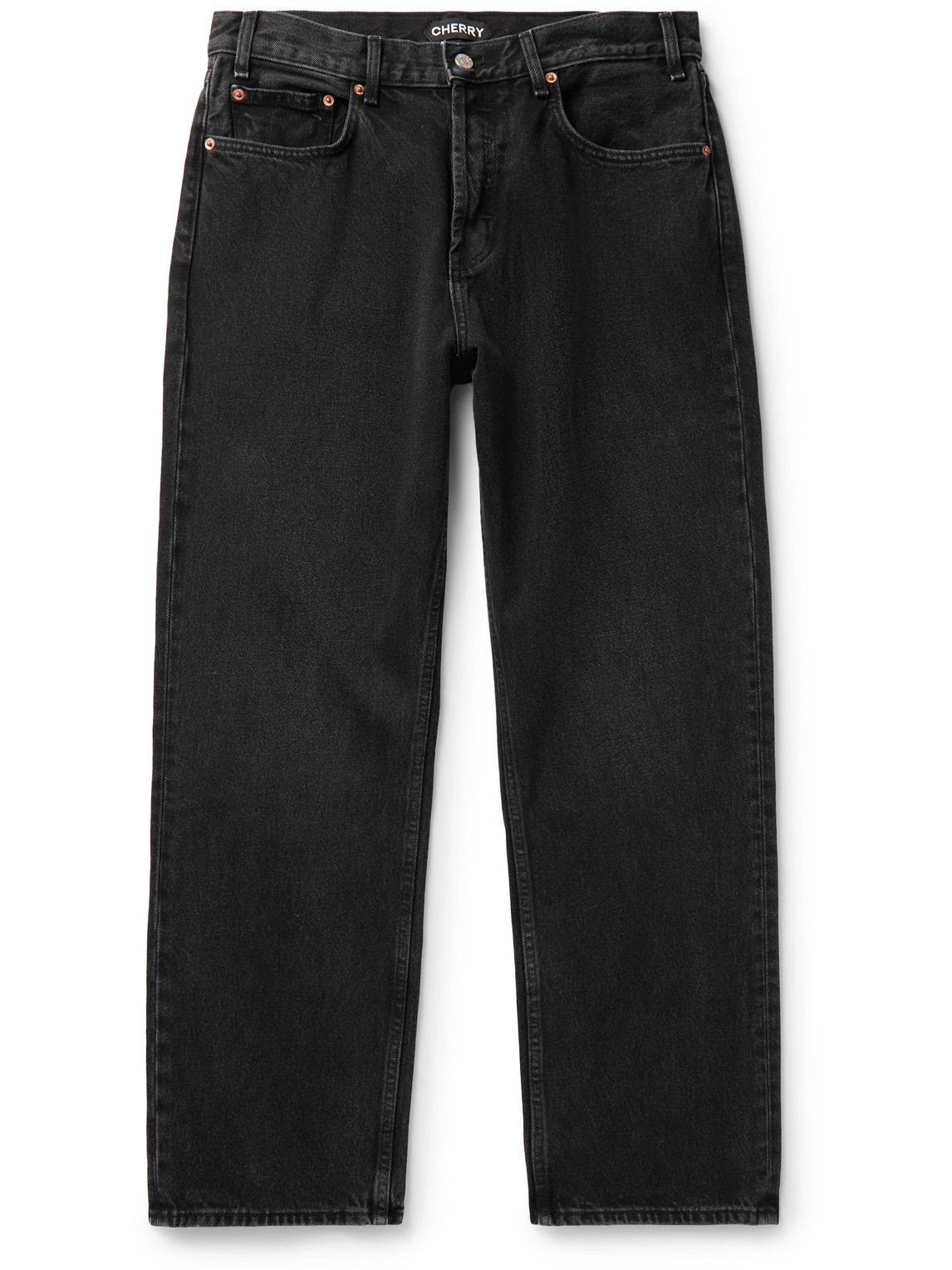 Cherry Los Angeles Straight-leg Jeans In Black