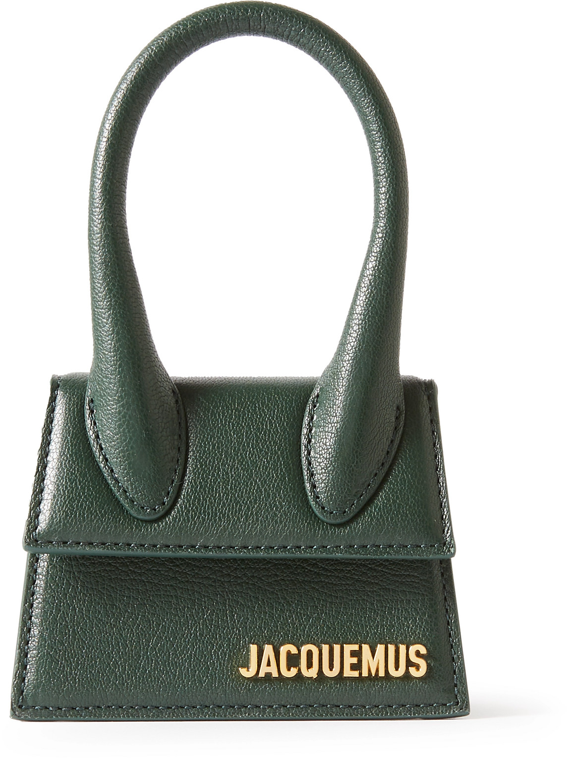 Jacquemus Le Chiquito Logo-embellished Mini Leather Bag In Green