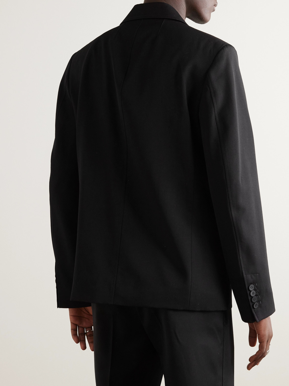 Shop Jacquemus Melo Straight-leg Virgin Wool Suit Trousers In Black