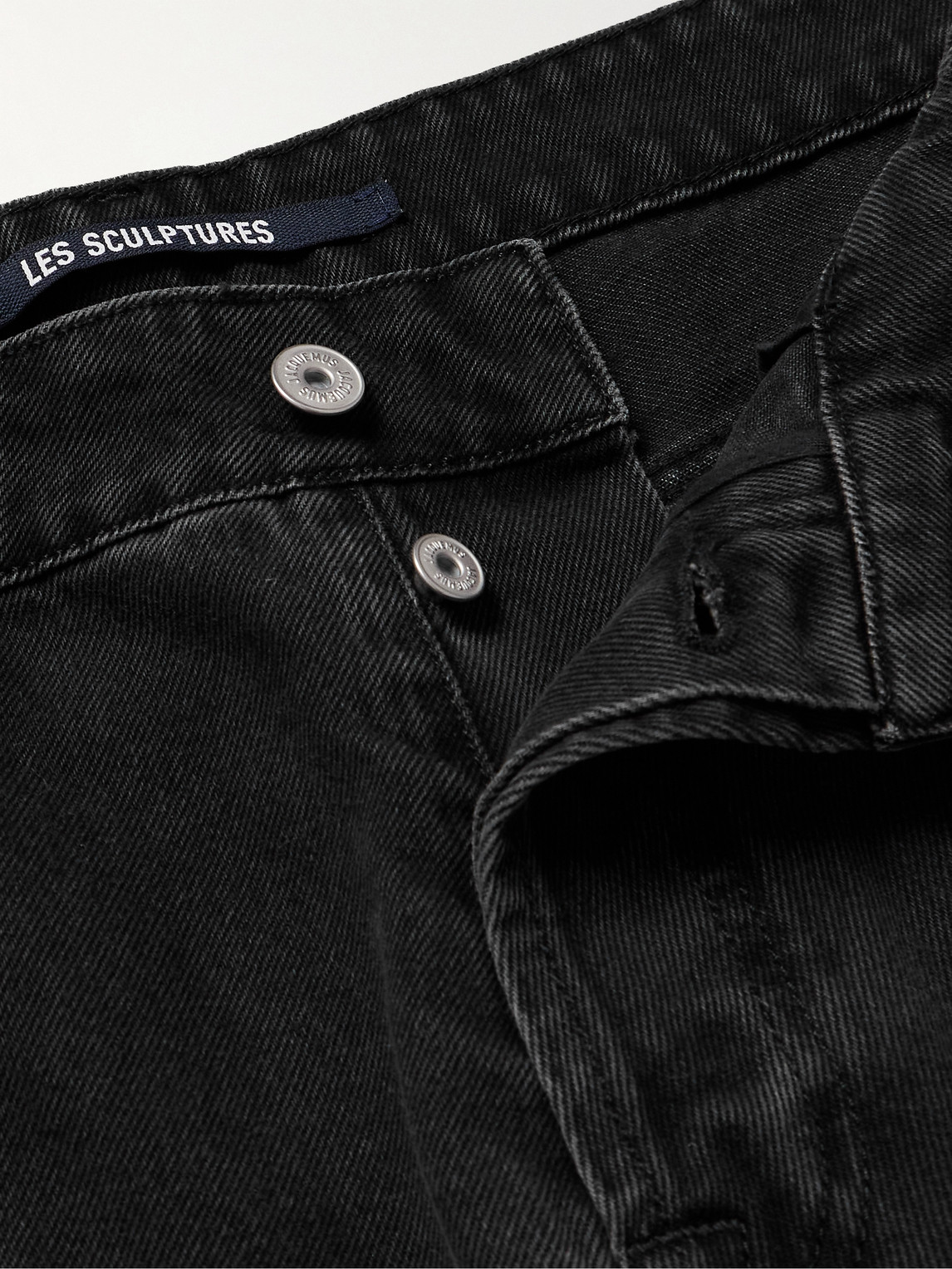 Shop Jacquemus Straight-leg Jeans In Black
