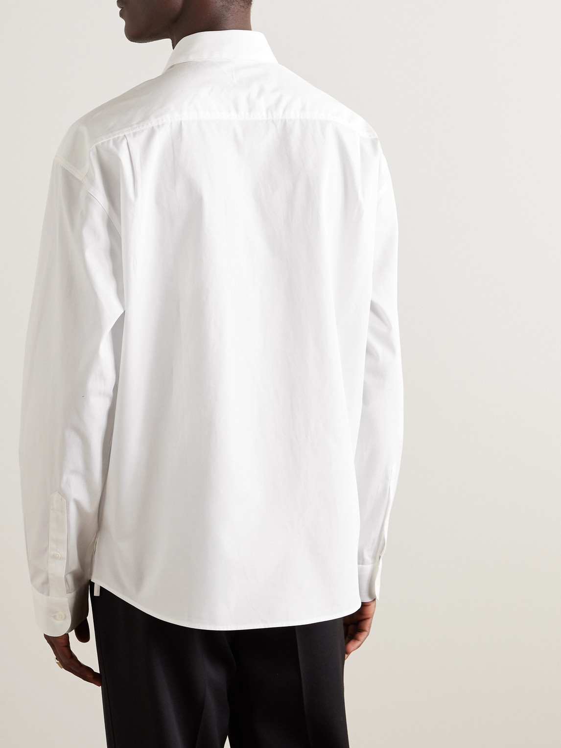 Shop Jacquemus Simon Printed Cotton Shirt In White
