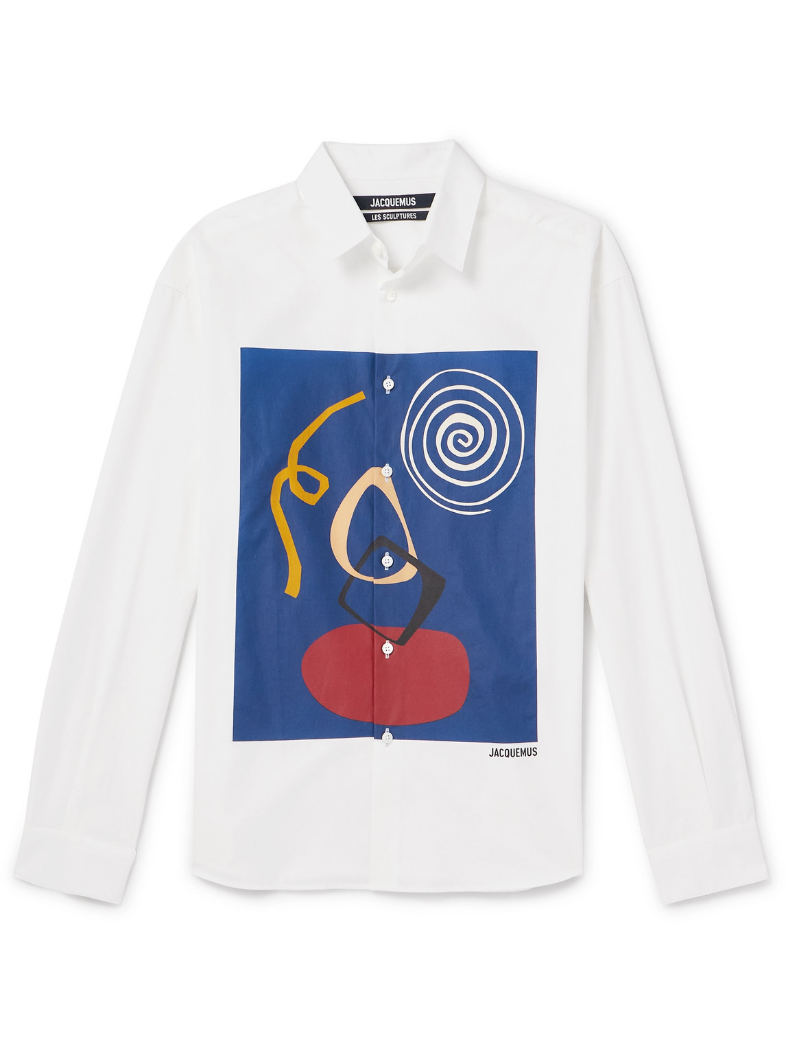 Shop Jacquemus Simon Printed Cotton Shirt In White