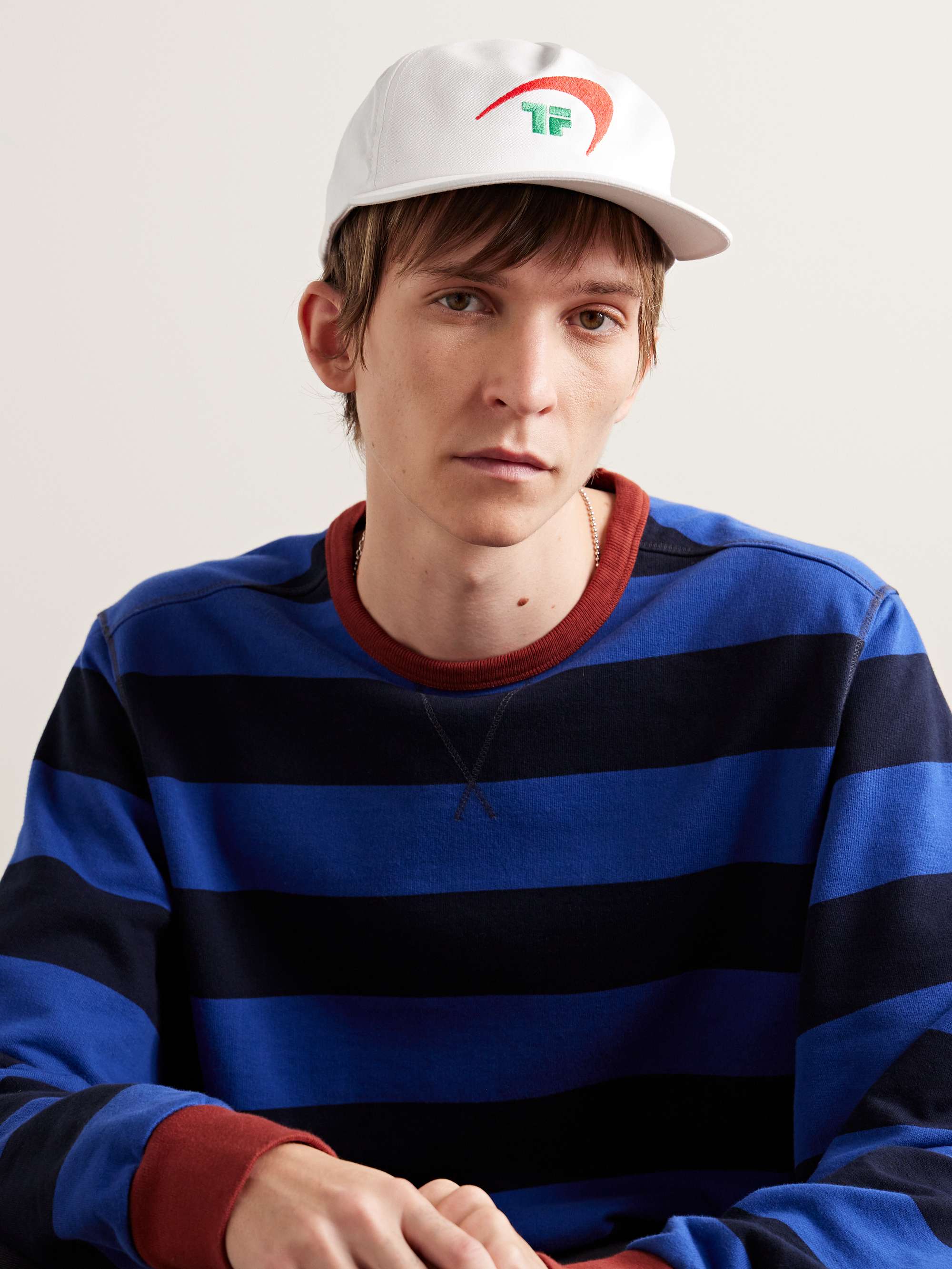 THROWING FITS LogoEmbroidered CottonTwill Baseball Cap for Men MR