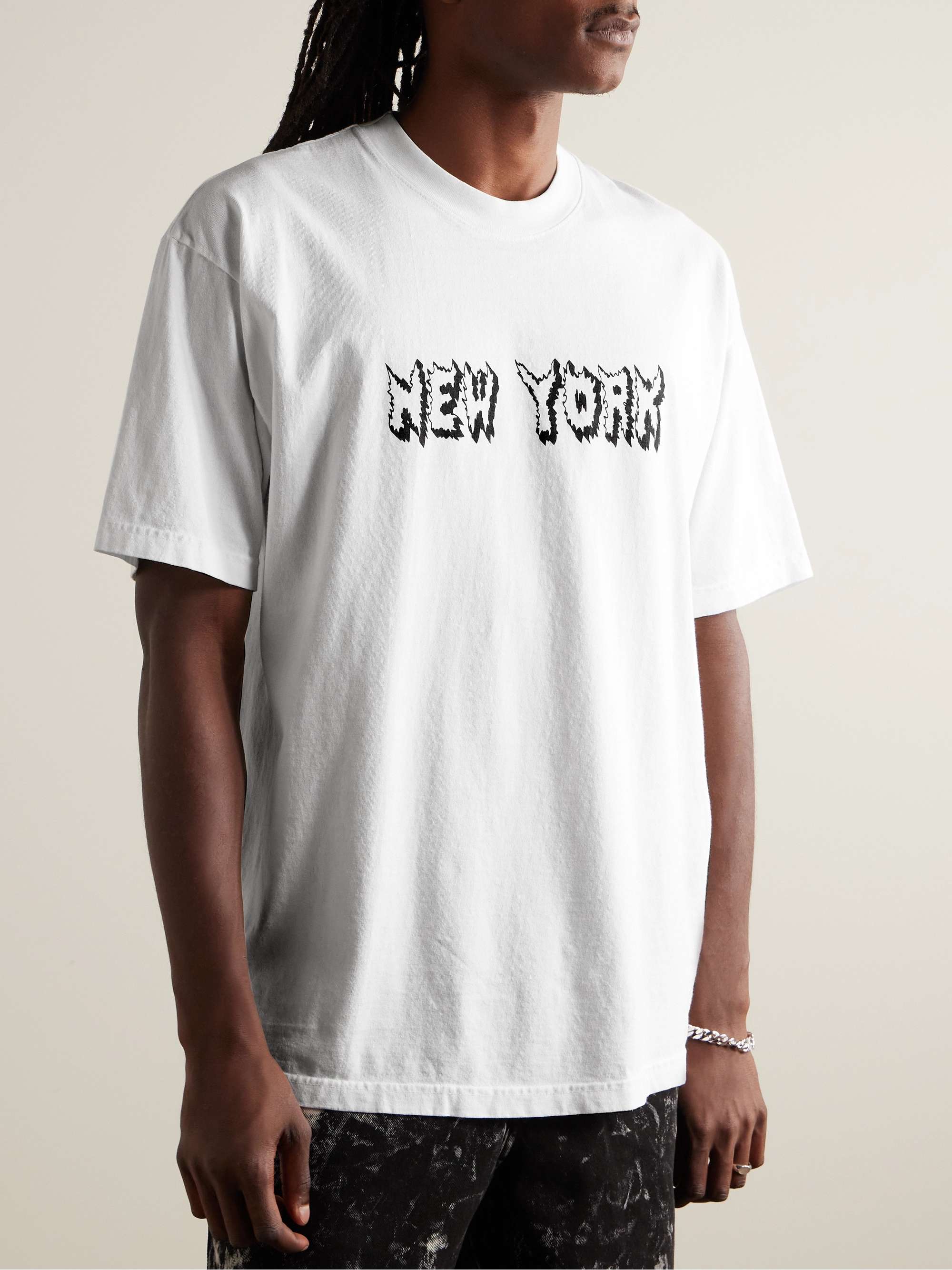 THROWING FITS GarmentDyed Printed CottonJersey TShirt for Men MR