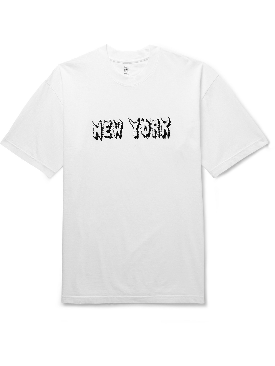 Throwing Fits Garment-dyed Printed Cotton-jersey T-shirt In White