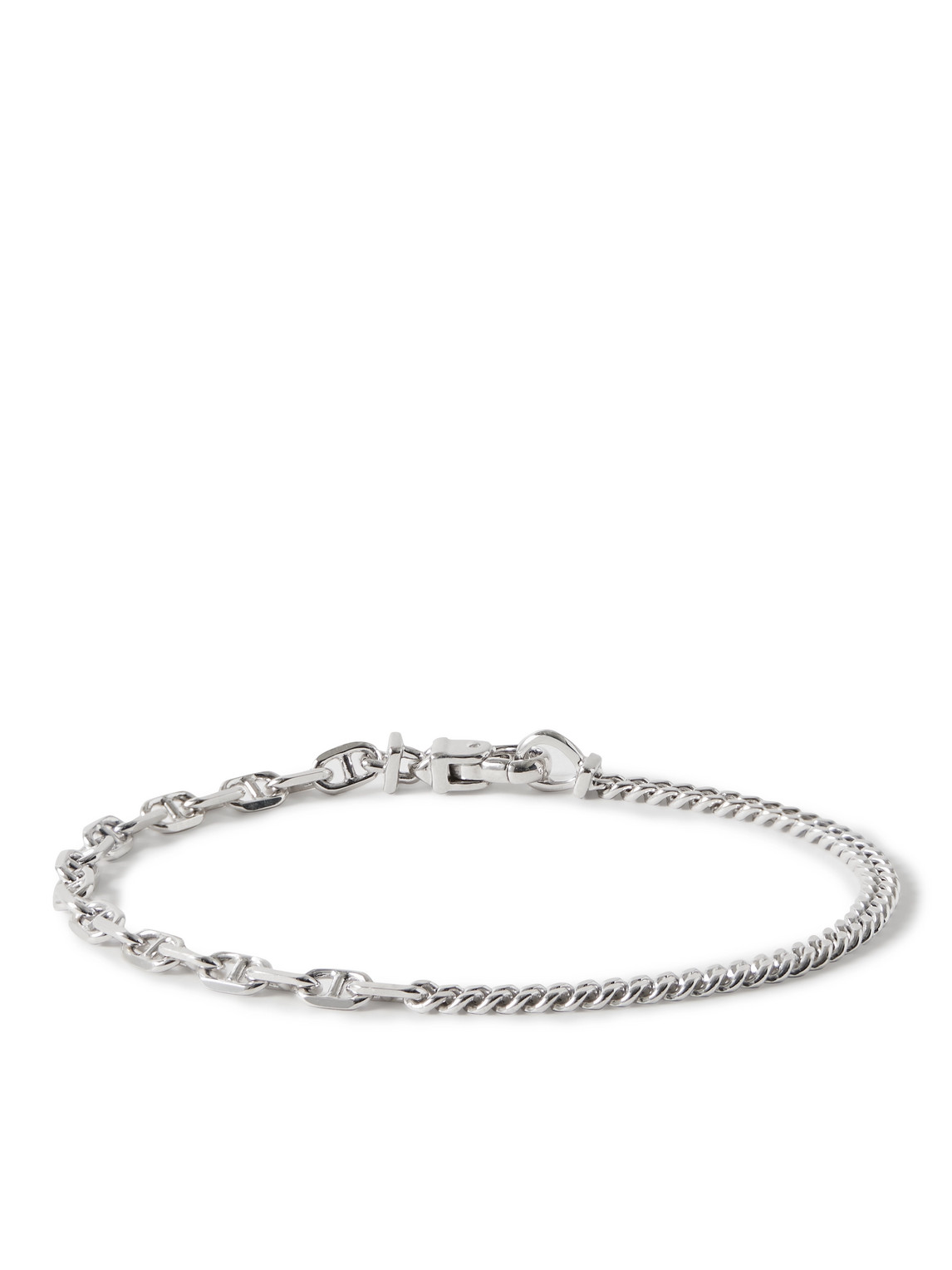 Tom Wood Rue Rhodium-plated Chain Bracelet In Silver