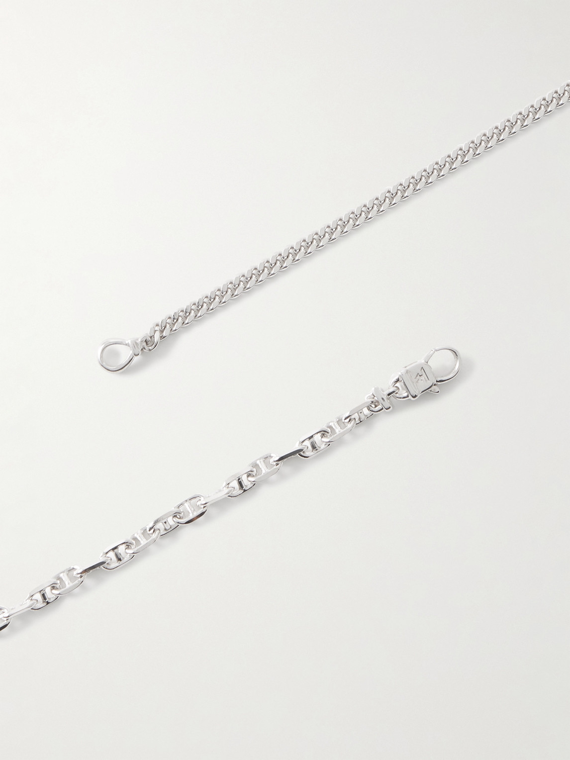 Shop Tom Wood Rue Rhodium-plated Chain Necklace In Silver