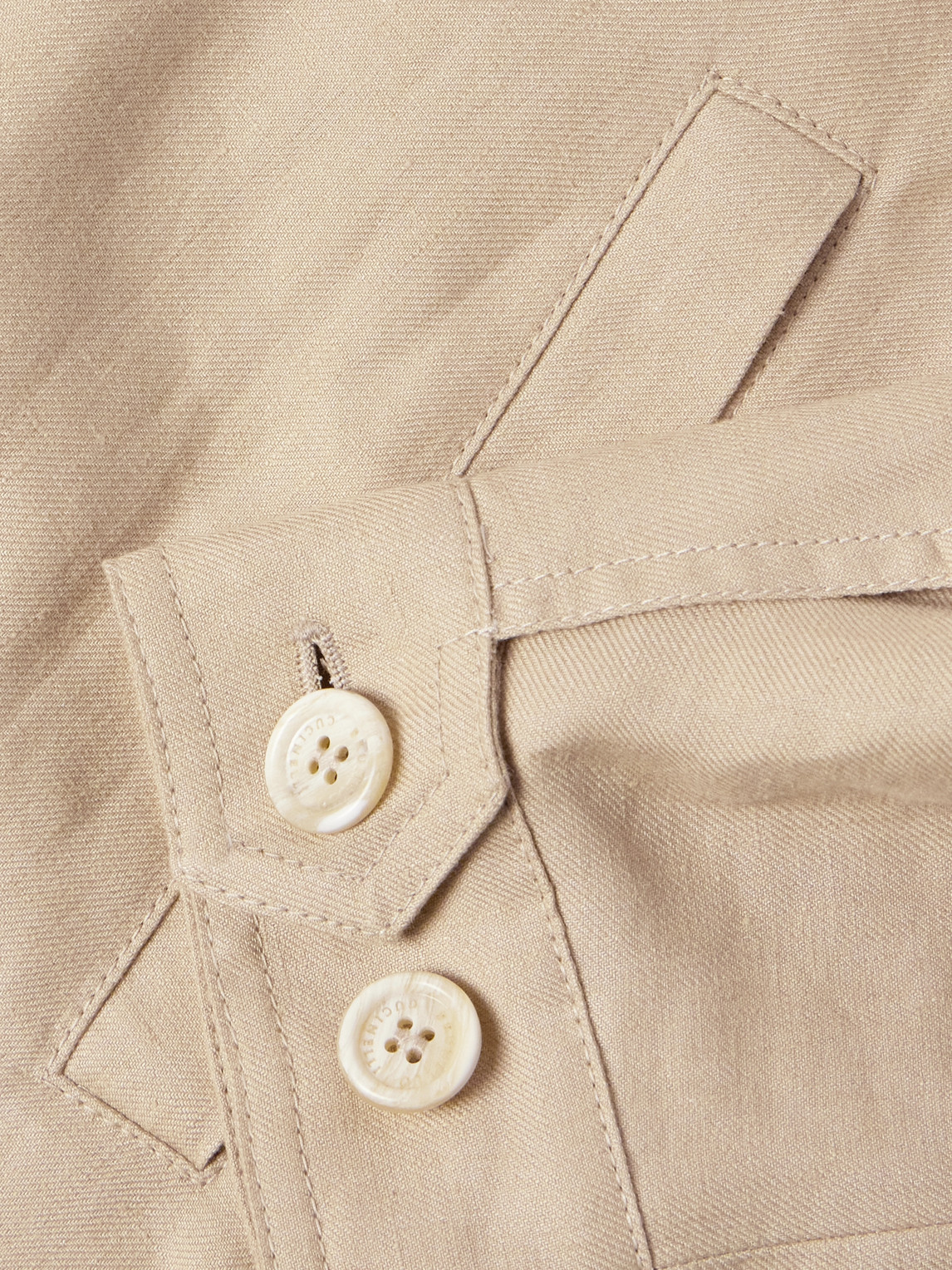 Shop Brunello Cucinelli Linen-twill Bomber Jacket In Neutrals