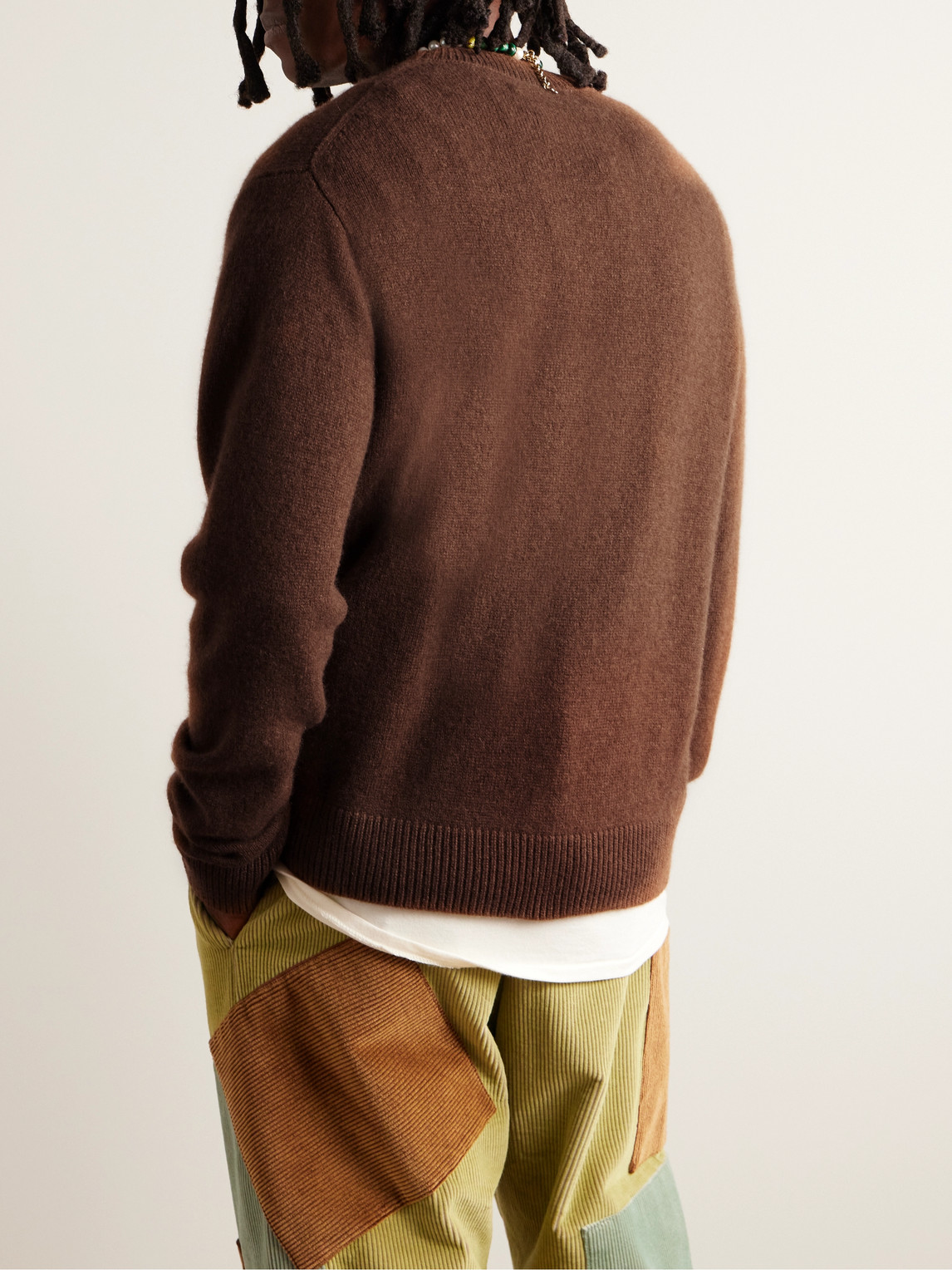 Shop The Elder Statesman Cashmere Sweater In Brown