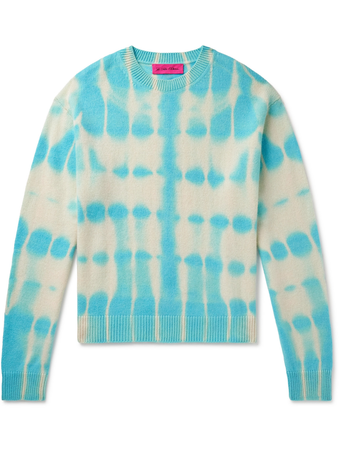 The Elder Statesman Tie-dyed Cashmere Sweater In Blue