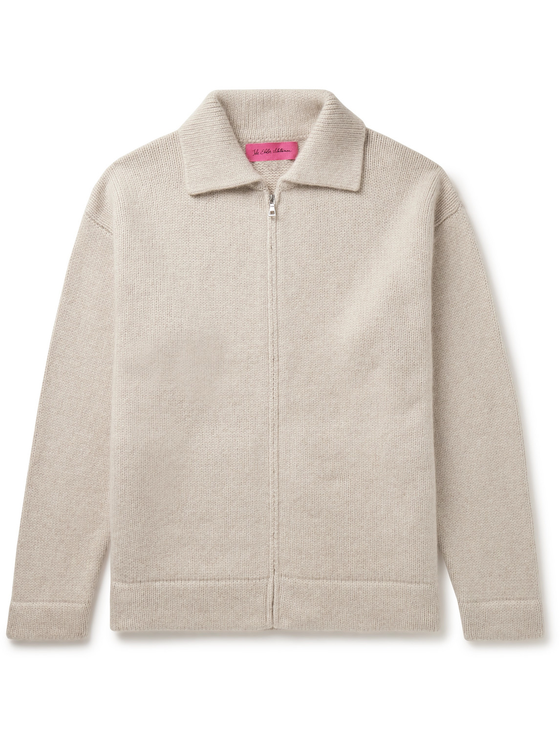 The Elder Statesman Cashmere Zip-up Jumper In Neutrals