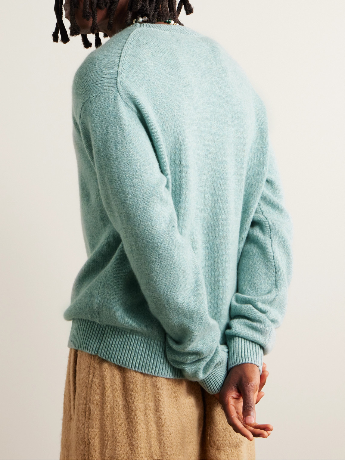 Shop The Elder Statesman Cashmere Sweater In Blue