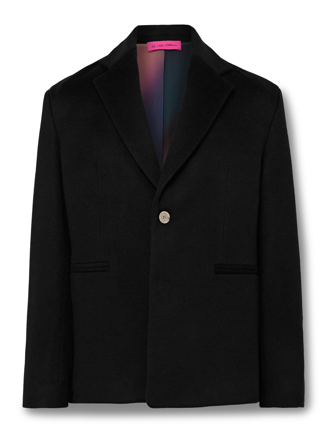 The Elder Statesman Rima Cashmere And Virgin Wool-blend Felt Blazer In Black
