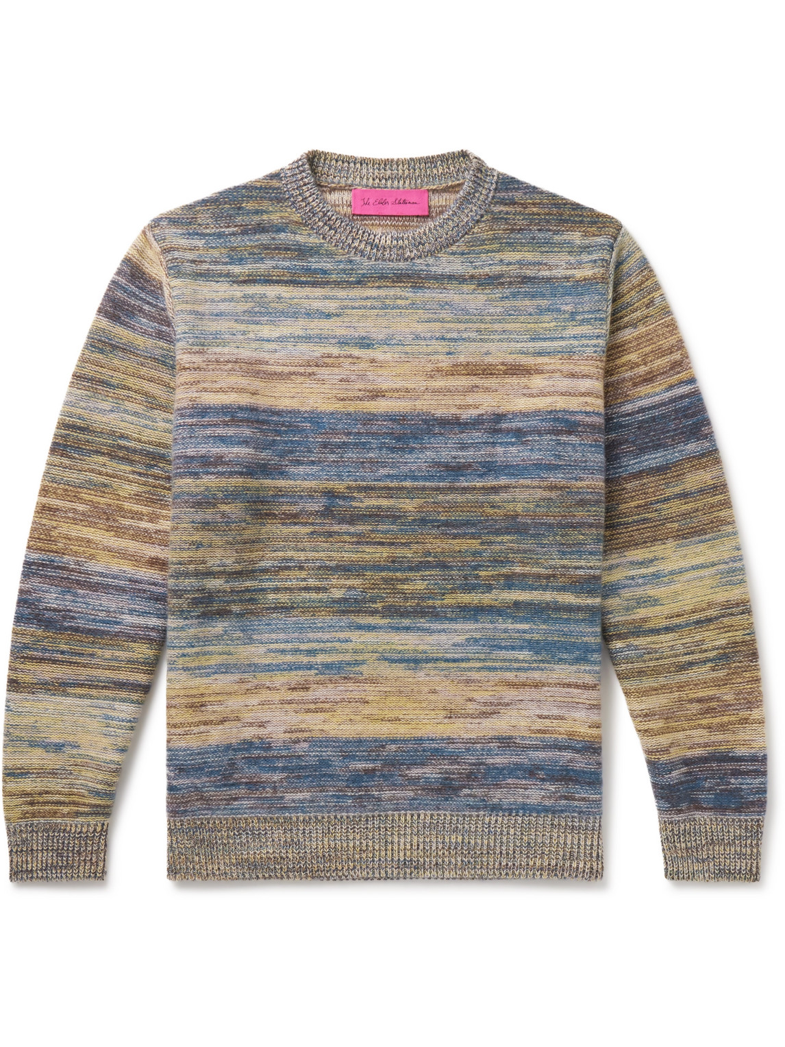 The Elder Statesman Space-dyed Cashmere Sweater In Green