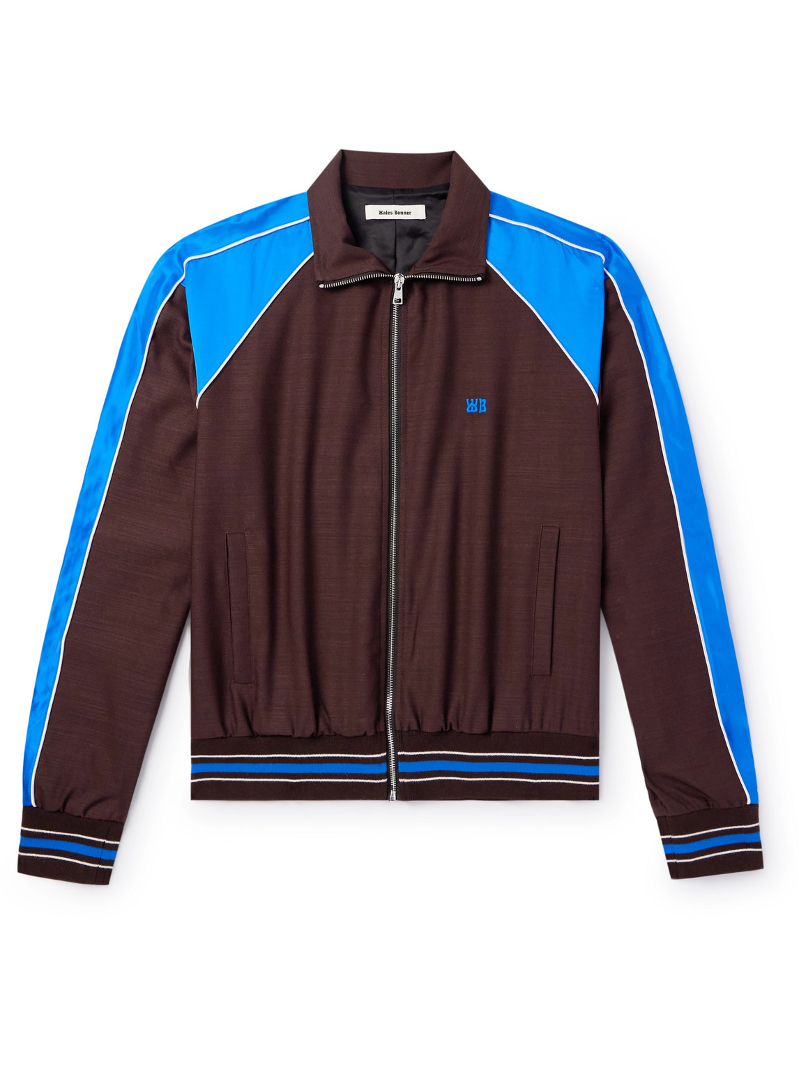 Wales Bonner Courage Zip-up Track Jacket In Brown