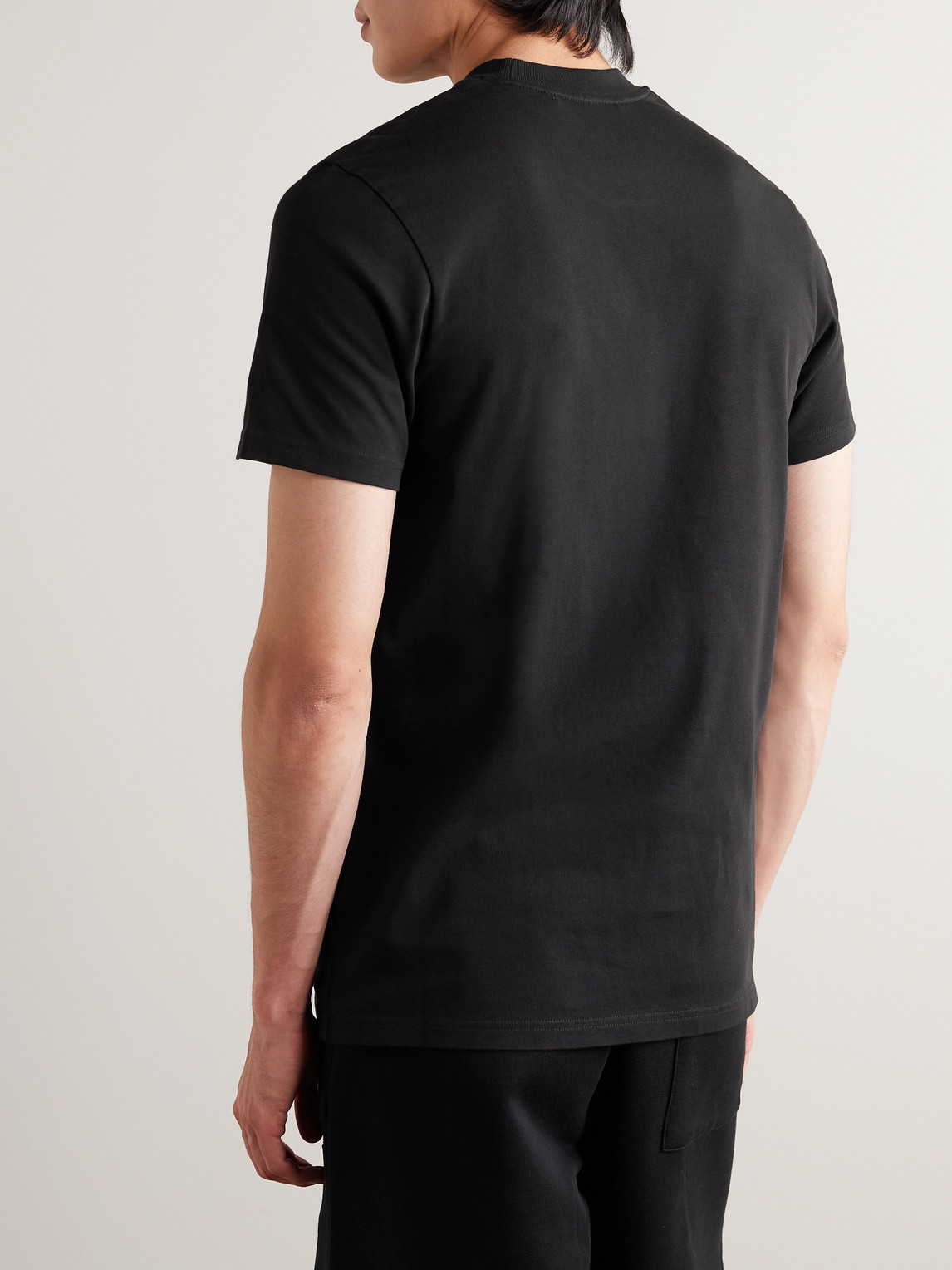 Moncler Black Patch T-shirt In Black