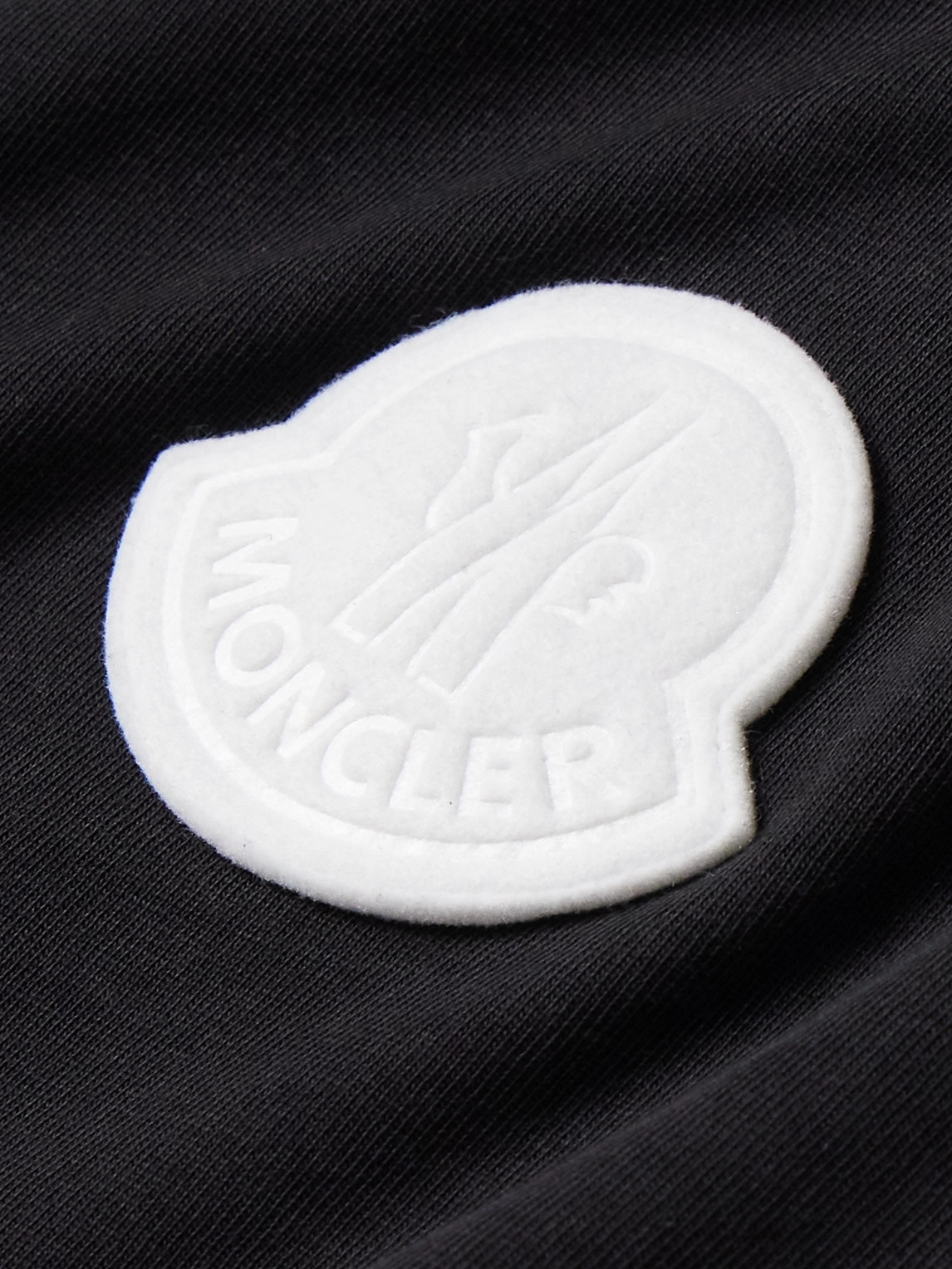 Moncler Black Patch T-shirt In Black