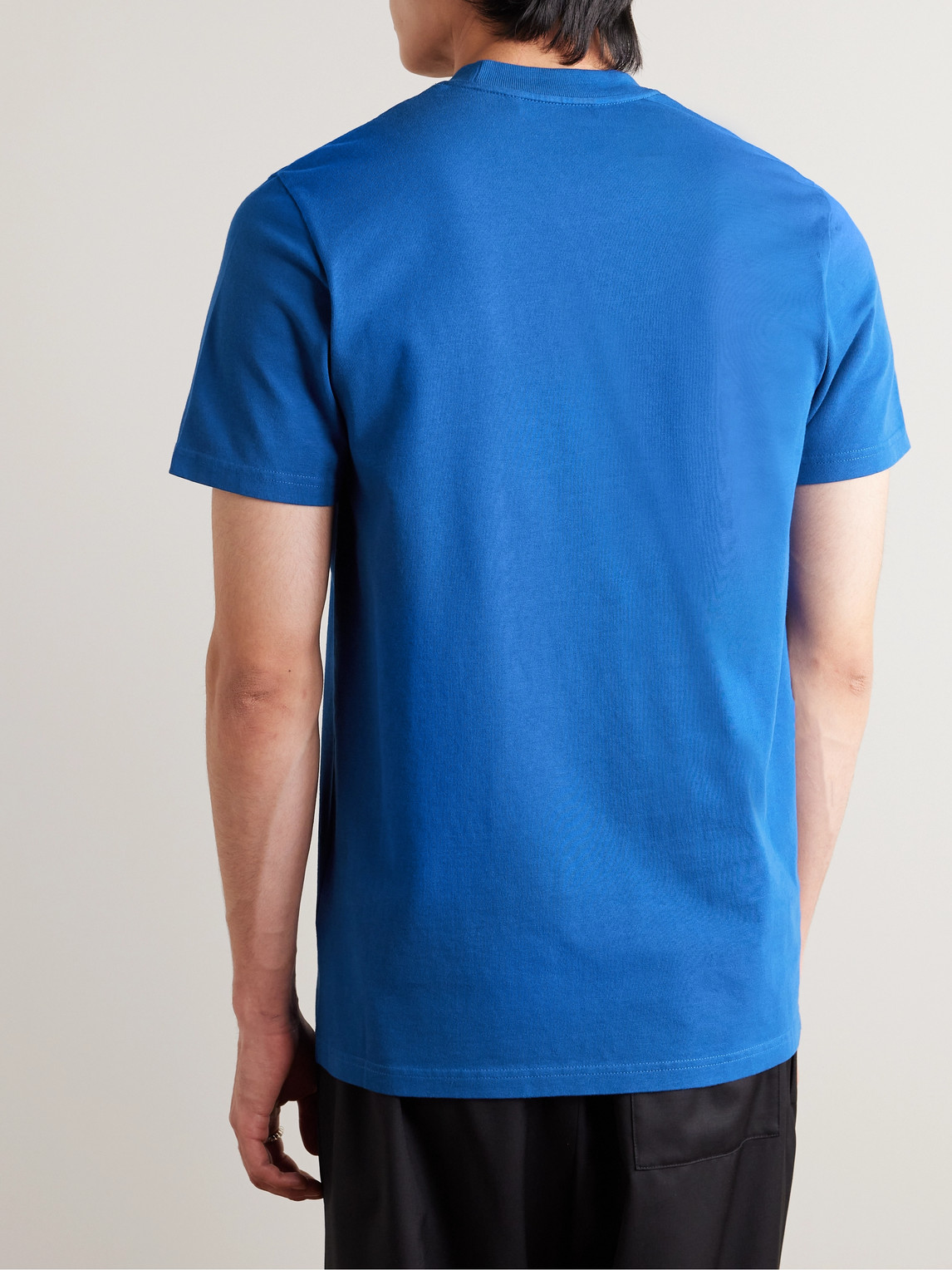 Moncler Logo-patch Cotton T-shirt In Blue