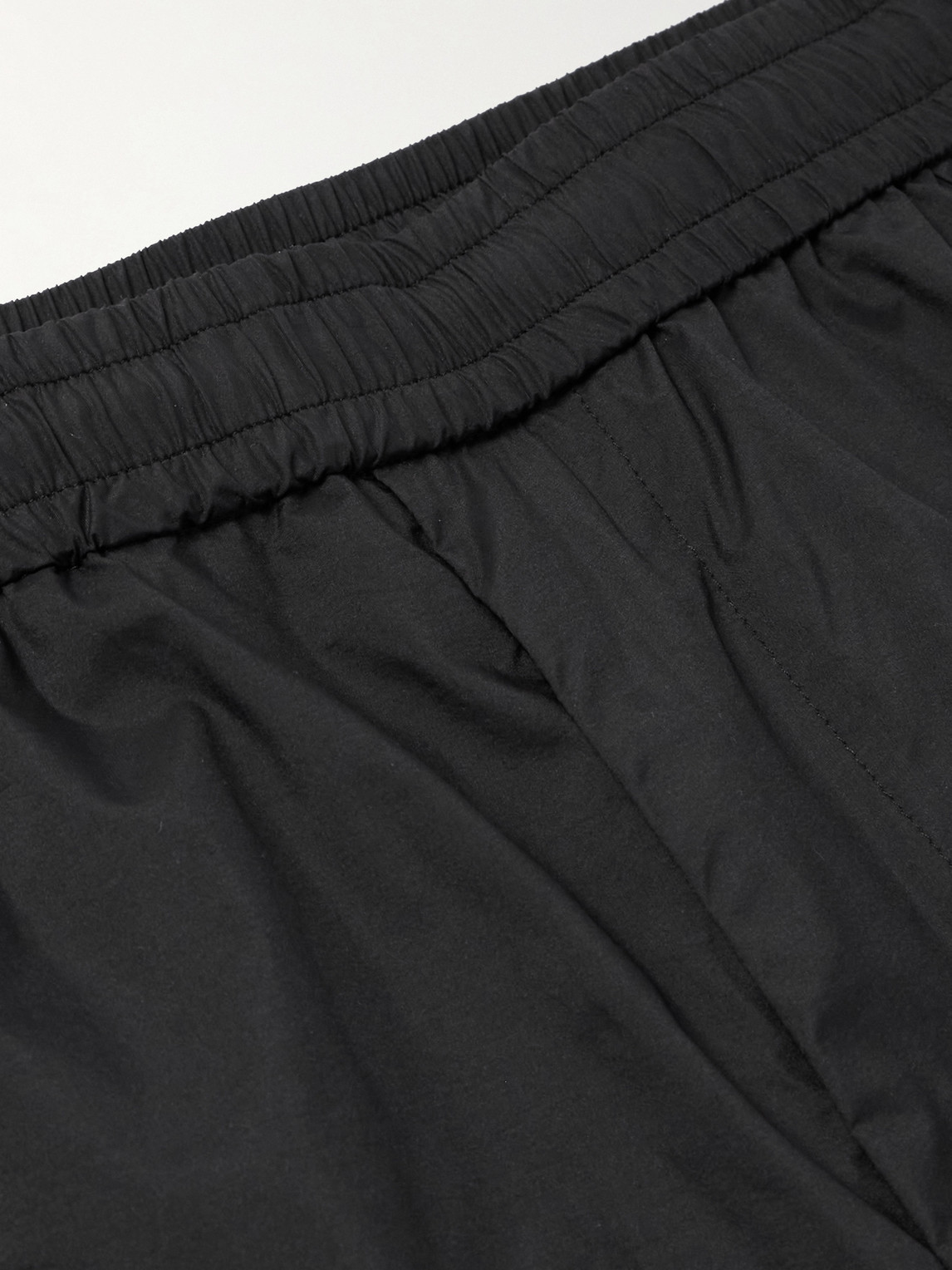 Moncler Straight-leg Logo-appliquéd Nylon Bermuda Shorts In Black