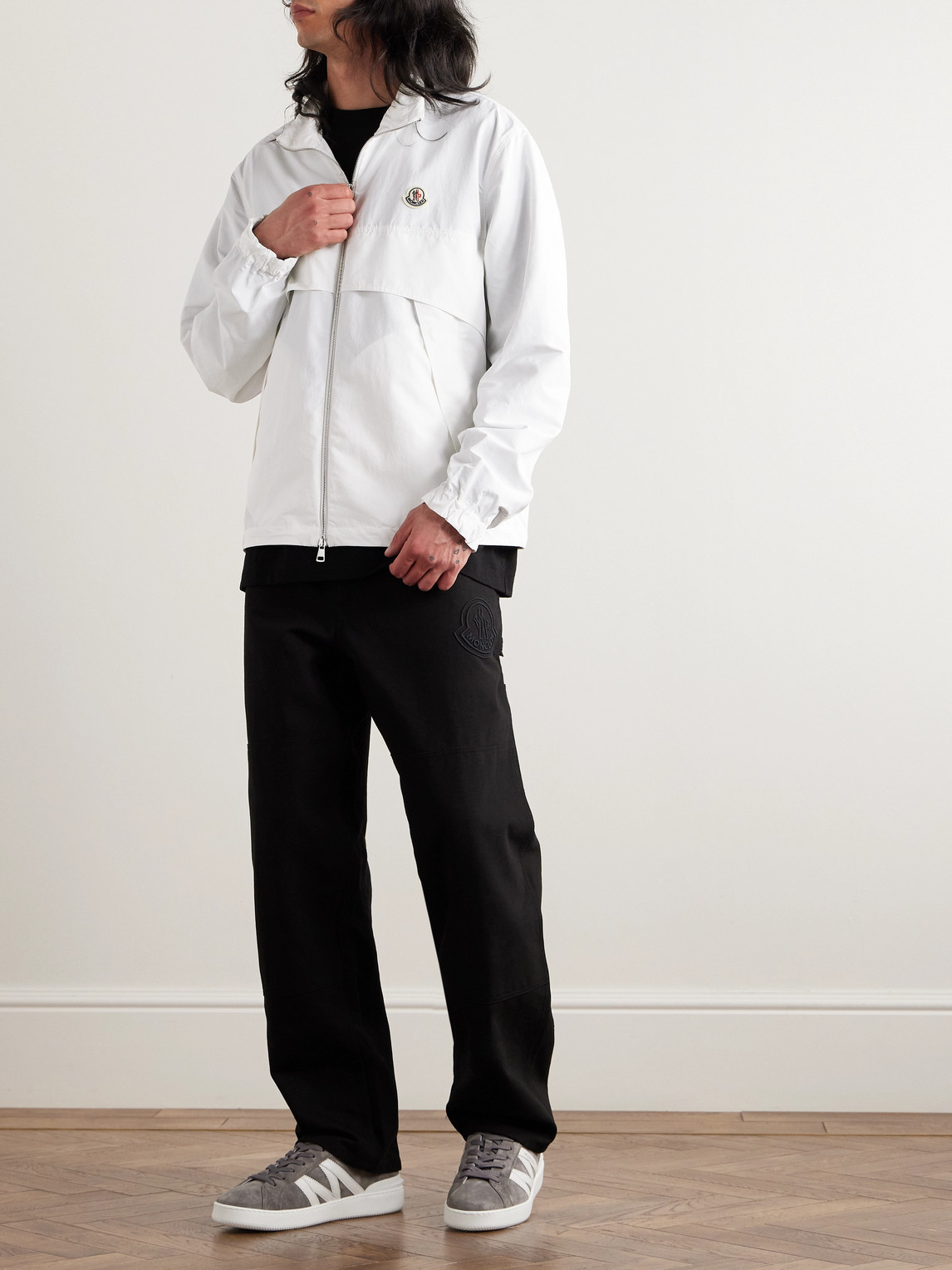 Moncler Gales Logo-appliquéd Shell Jacket In White