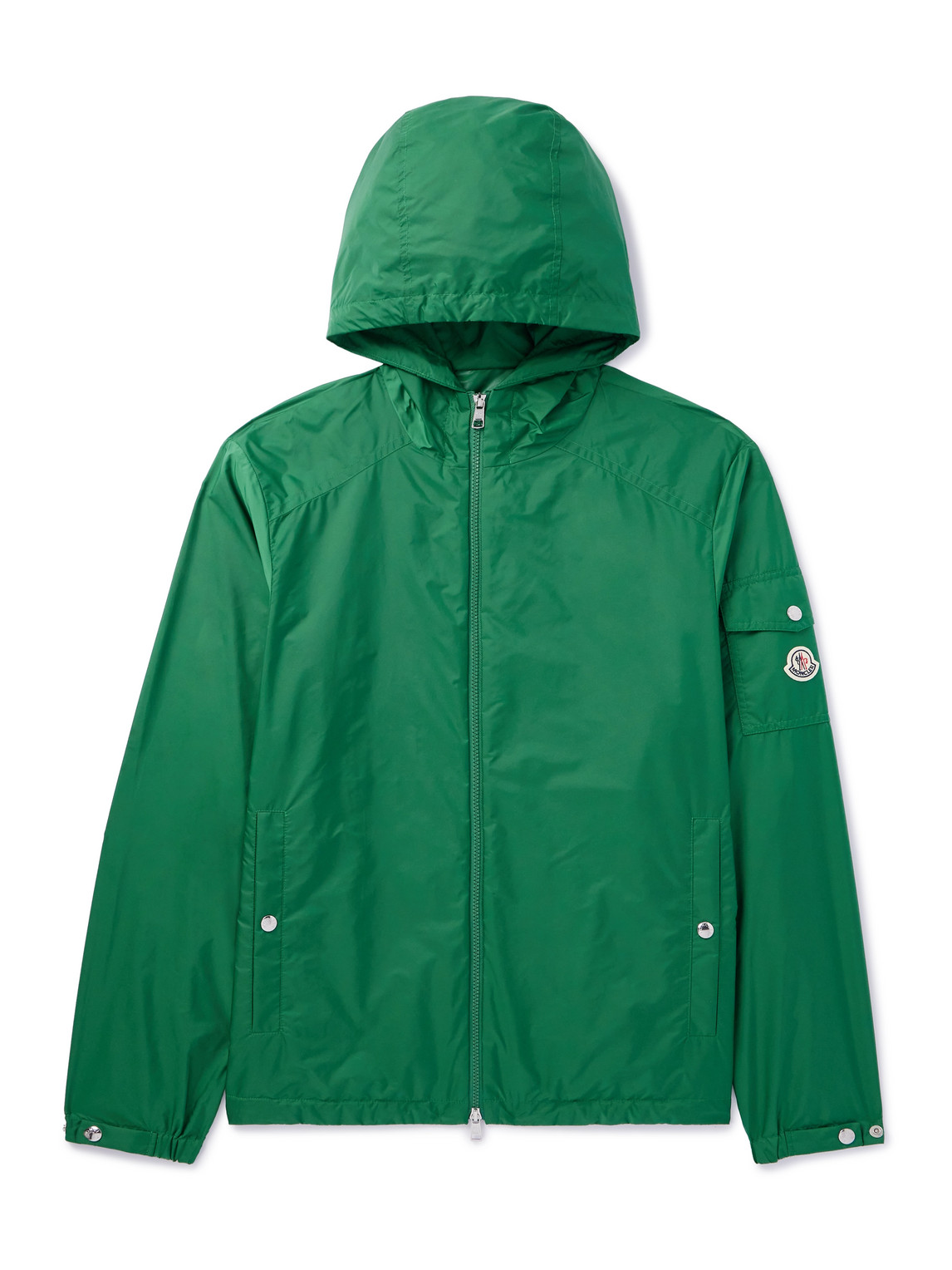 Moncler Etiache Sleeve-pocket Technical Shell Jacket In Green