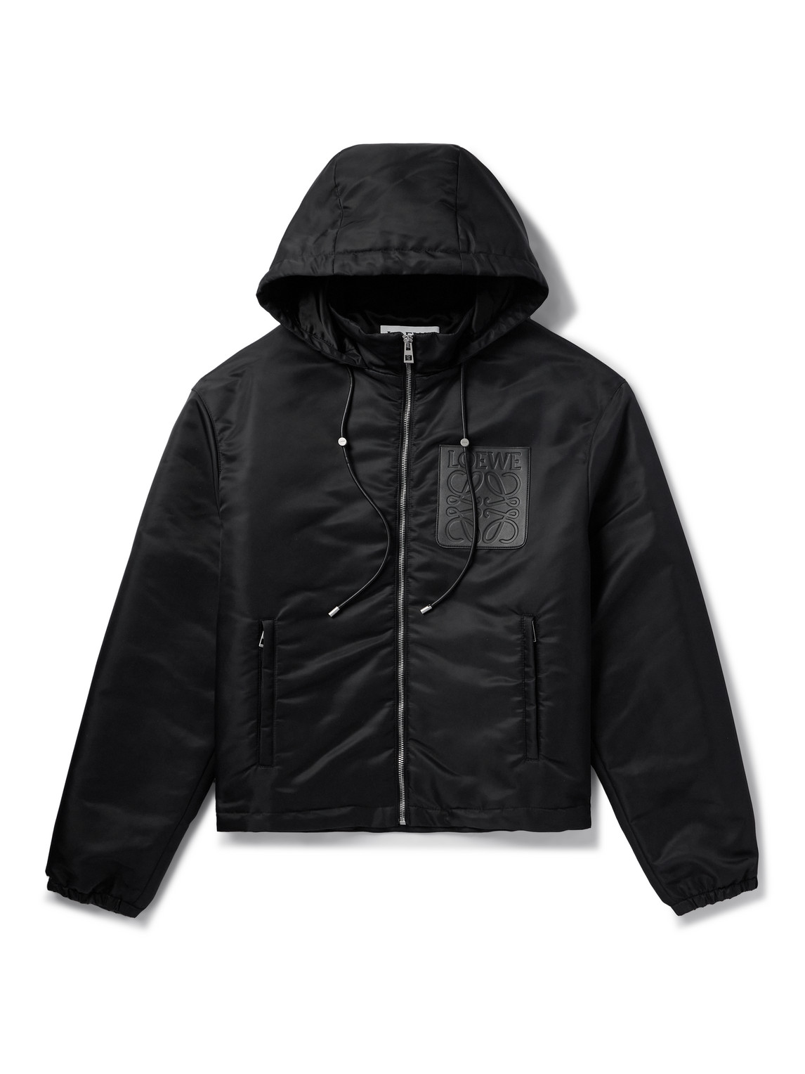LOEWE - Leather-Trimmed Shell Hooded Jacket - Curated Menswear