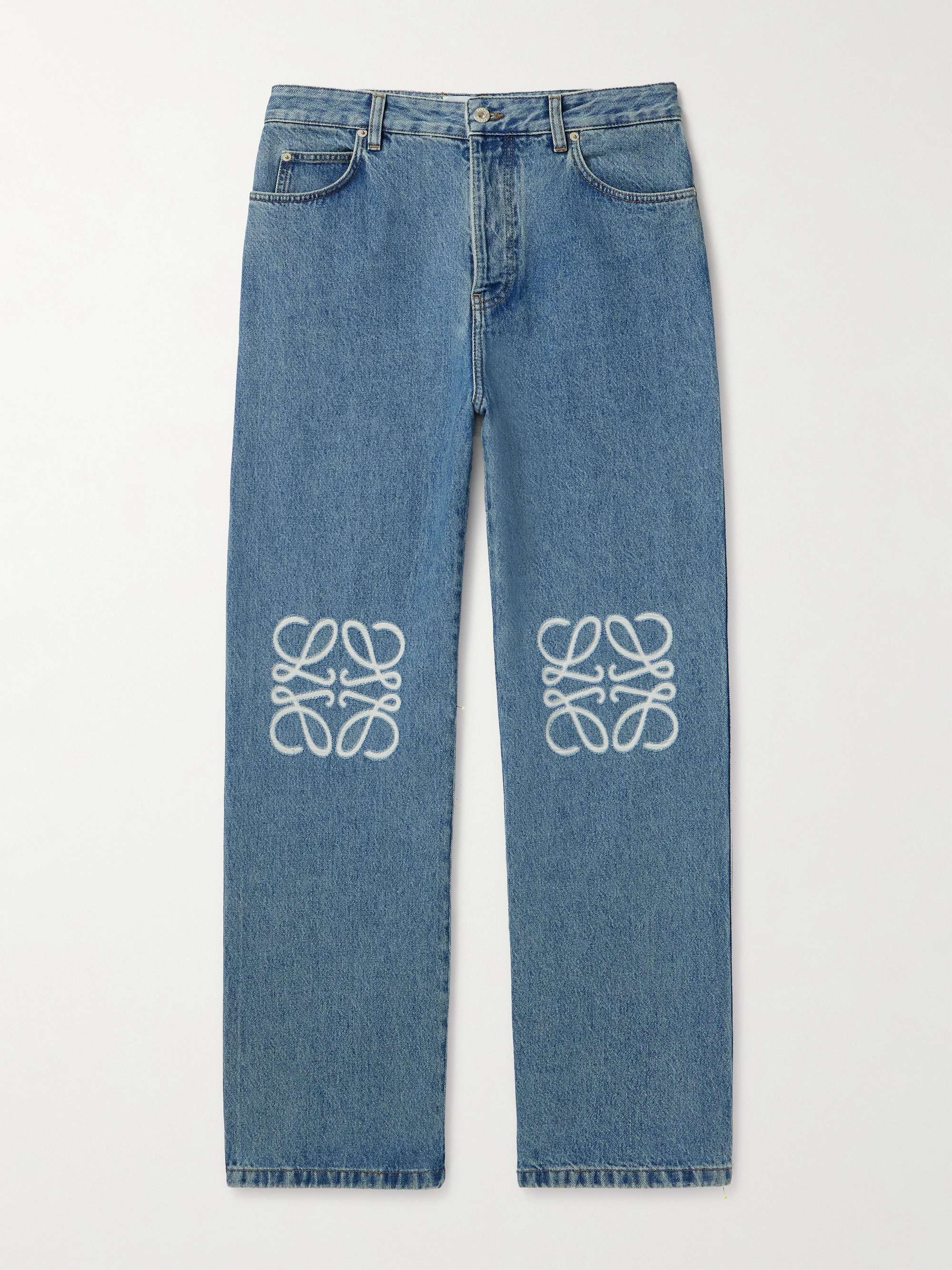 LOEWE Anagram Straight-Leg Logo-Appliquéd Jeans for Men | MR PORTER