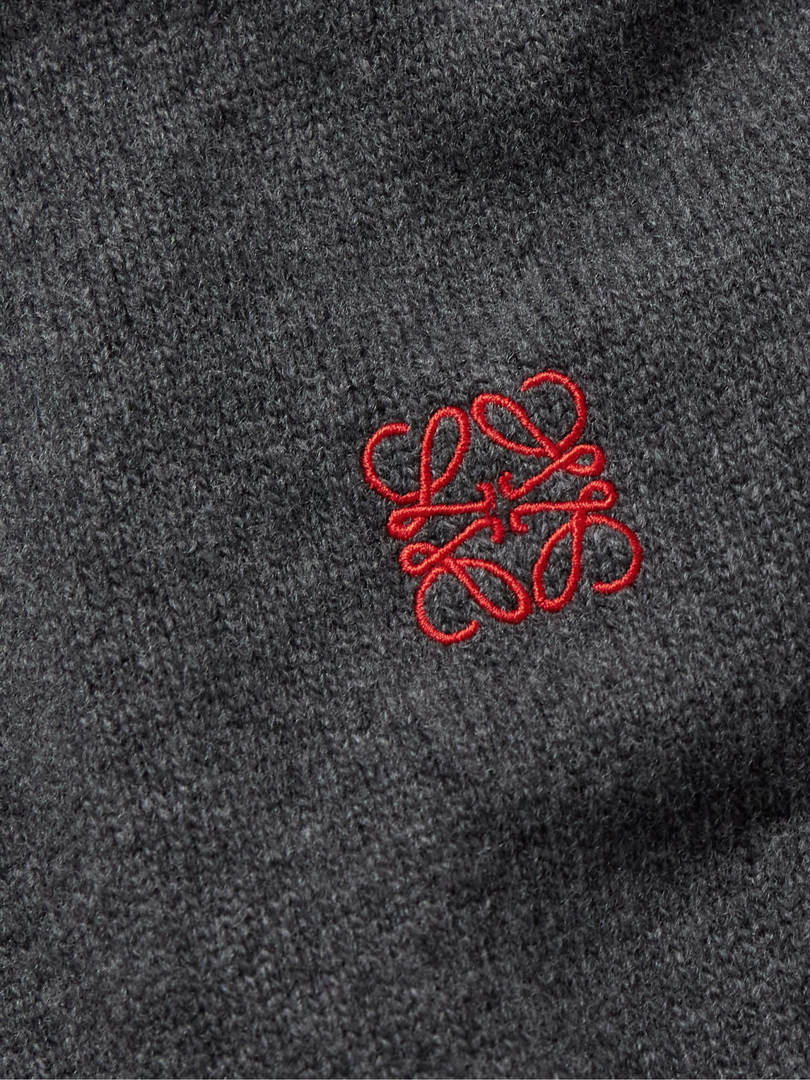 Shop Loewe Anagram Logo-embroidered Wool Sweater In Gray