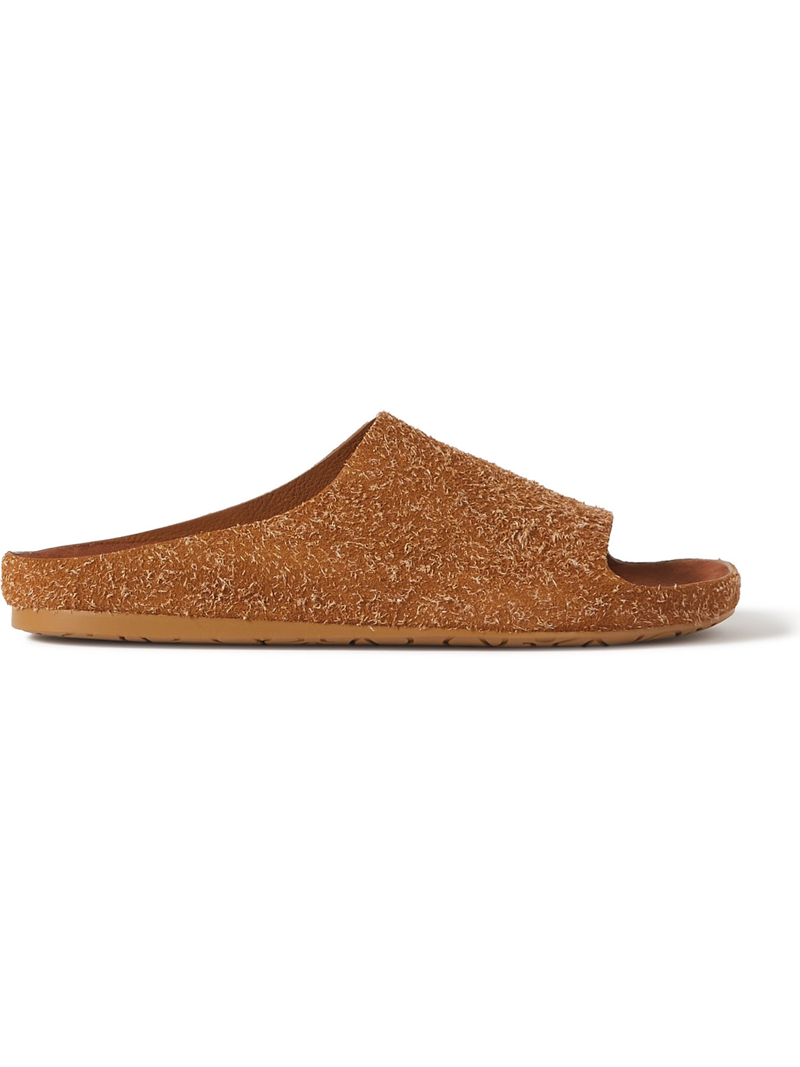 Loewe Brushed Suede Sandals In Brown