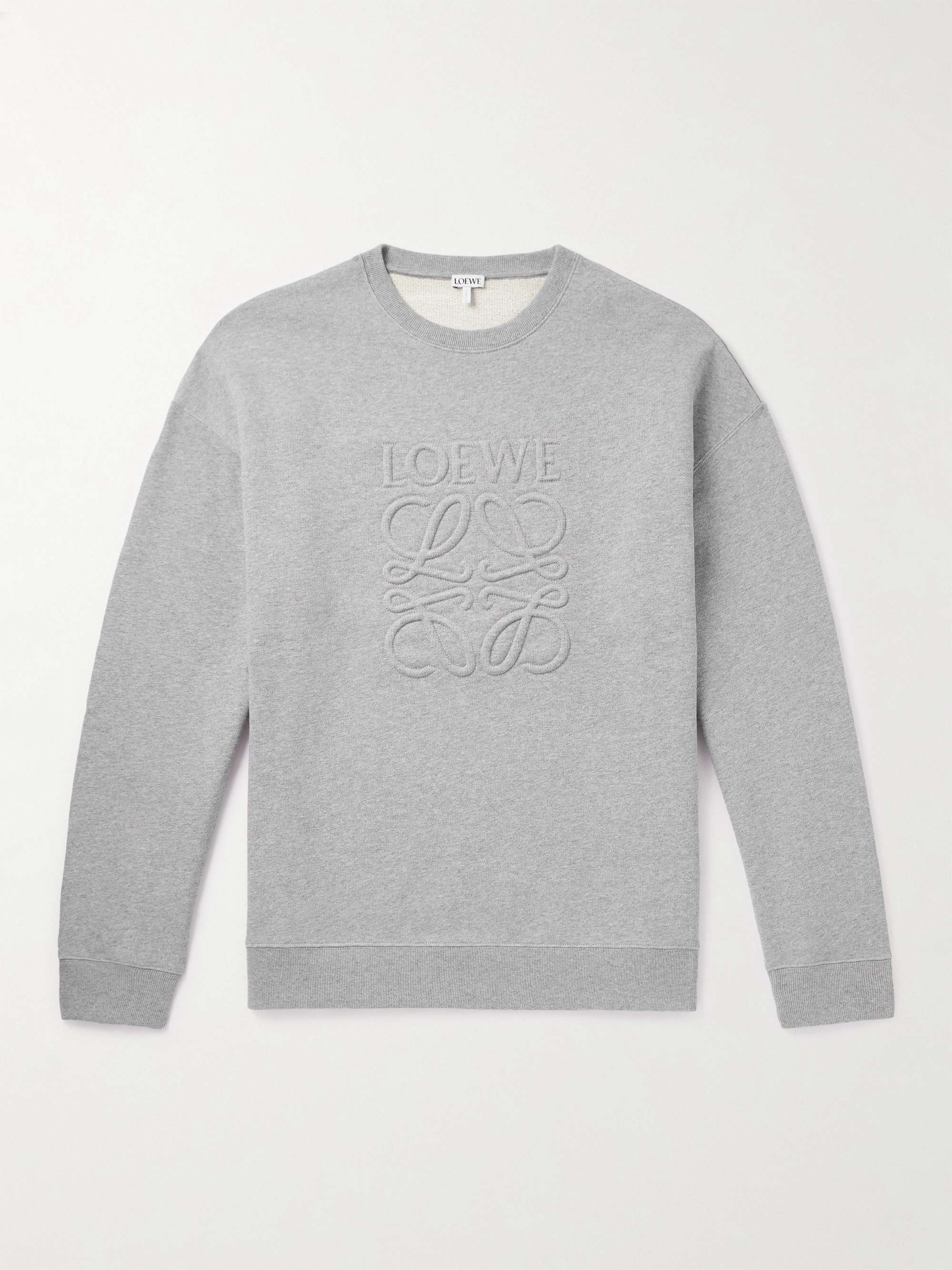 LOEWE Logo-Embroidered Cotton-Jersey Sweatshirt for Men | MR PORTER
