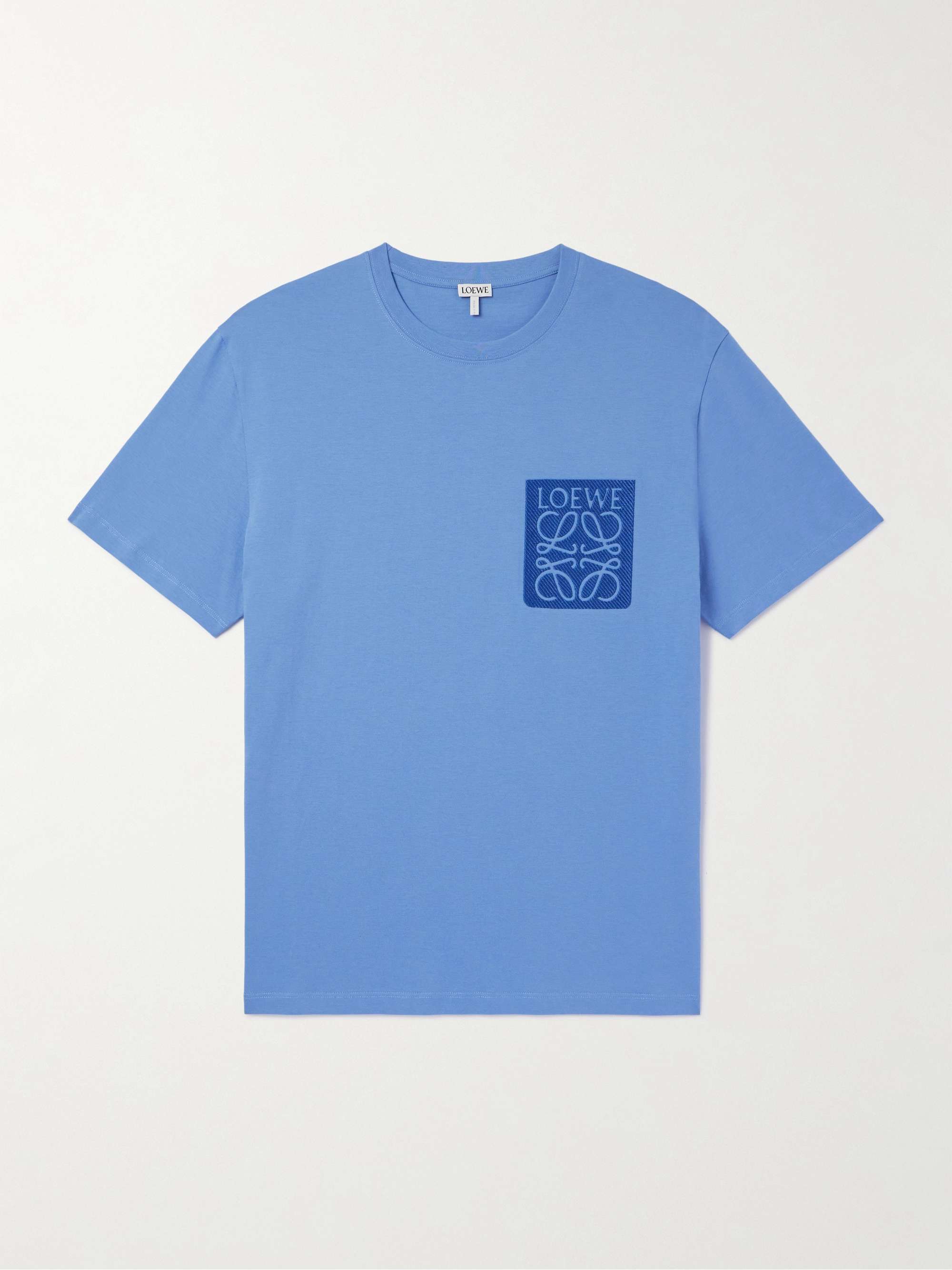 LOEWE Anagram Logo-Embroidered Cotton-Jersey T-Shirt for Men | MR PORTER