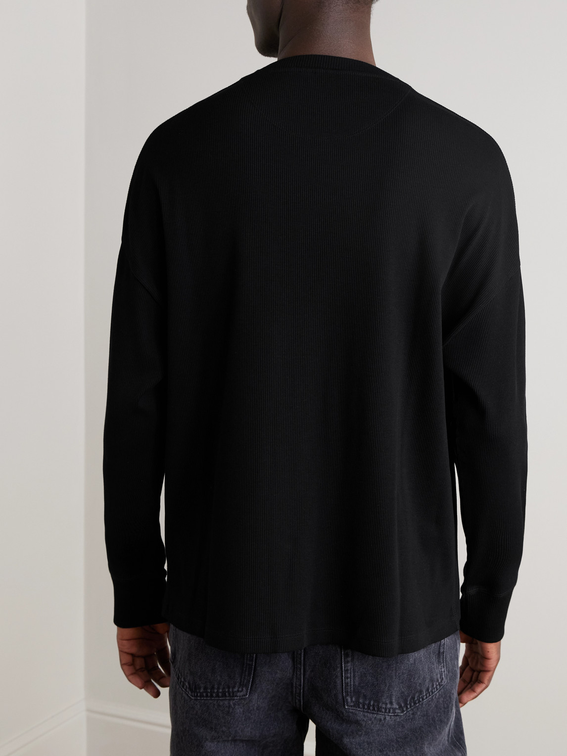 Loewe Men's Long Sleeve Anagram T-shirt In Black
