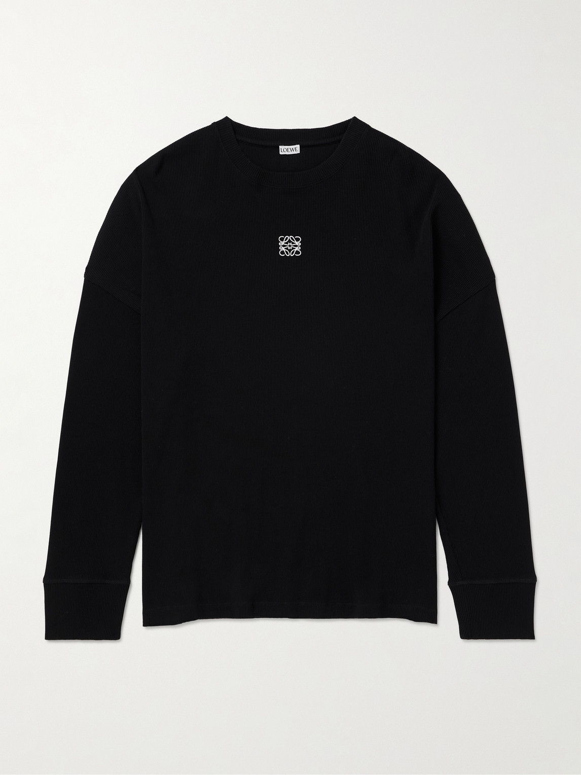 Loewe Oversized Logo-Embroidered Ribbed Cotton T-hirt - Men