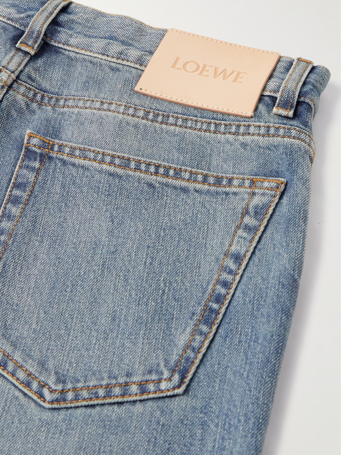 Shop Loewe Slim-fit Bootcut Jeans In Blue