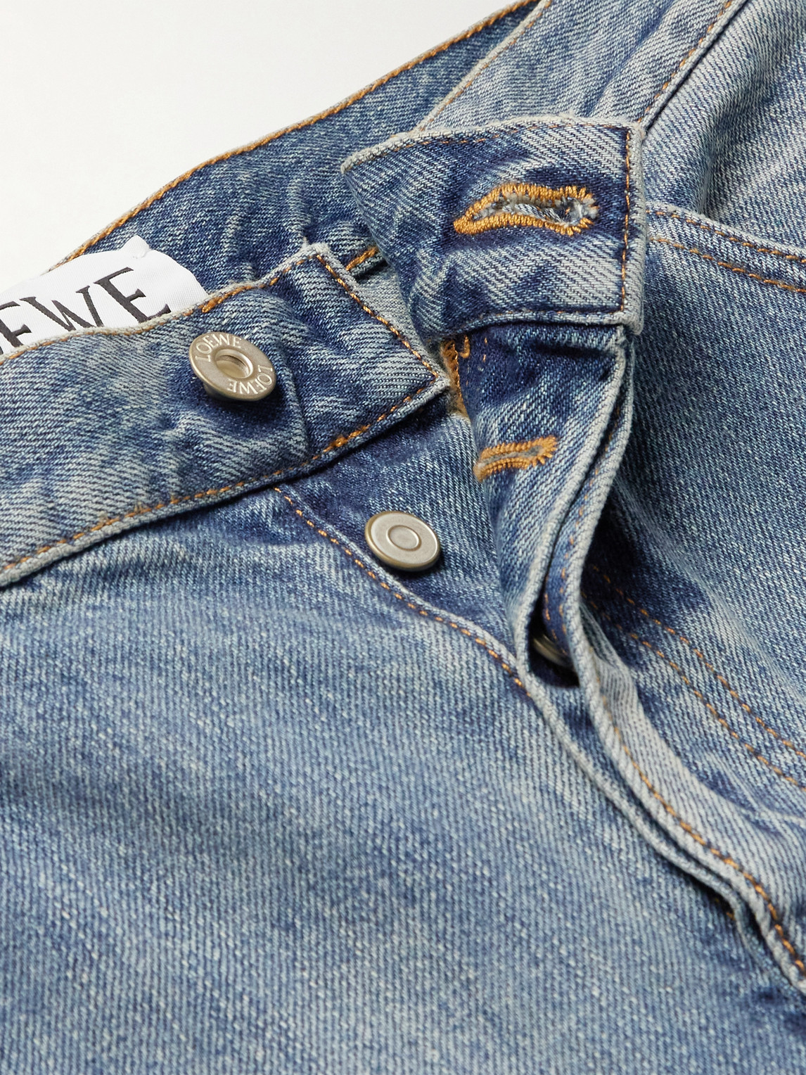 Shop Loewe Slim-fit Bootcut Jeans In Blue