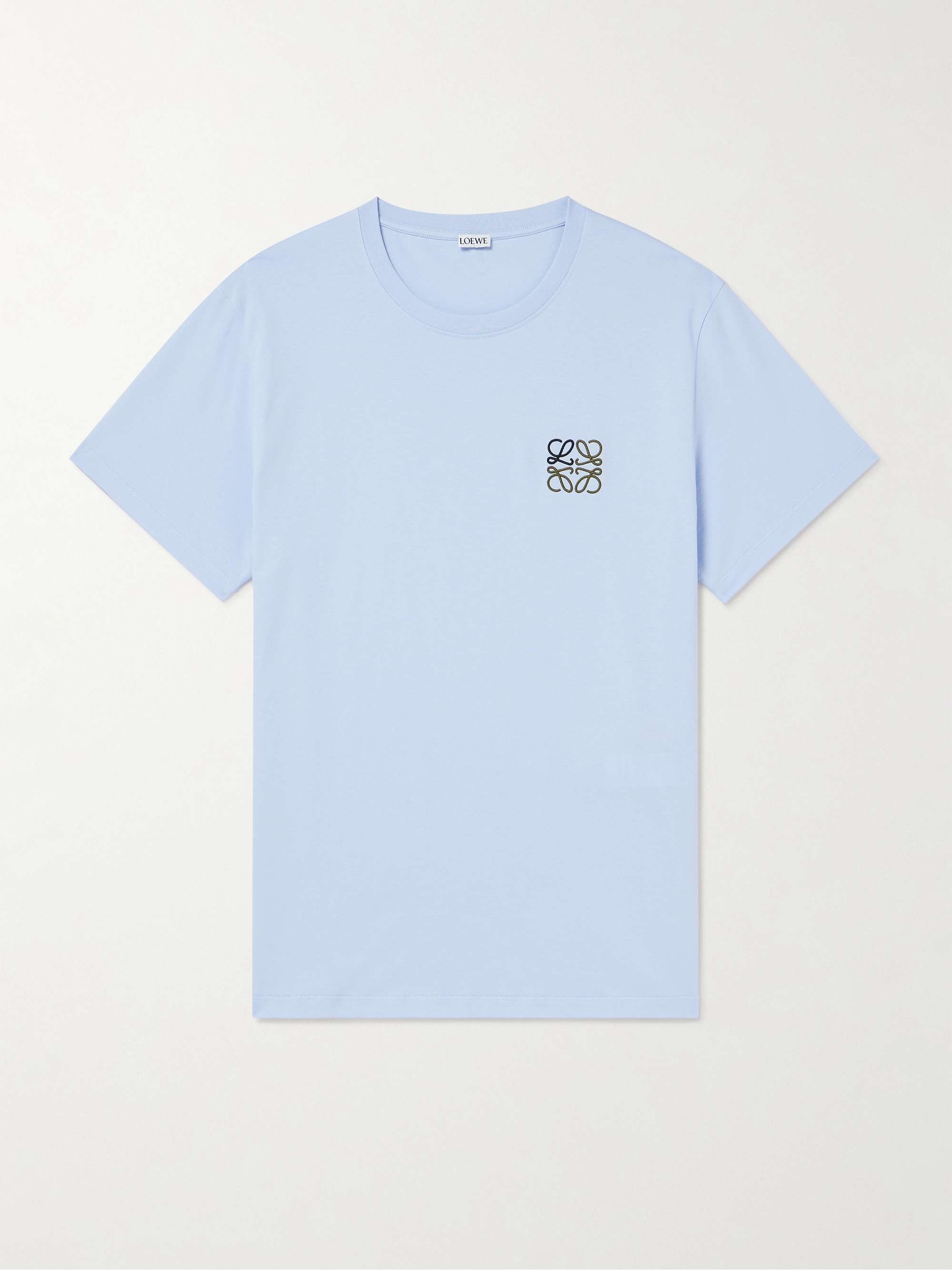 LOEWE Logo-Embroidered Cotton-Jersey T-Shirt for Men | MR PORTER