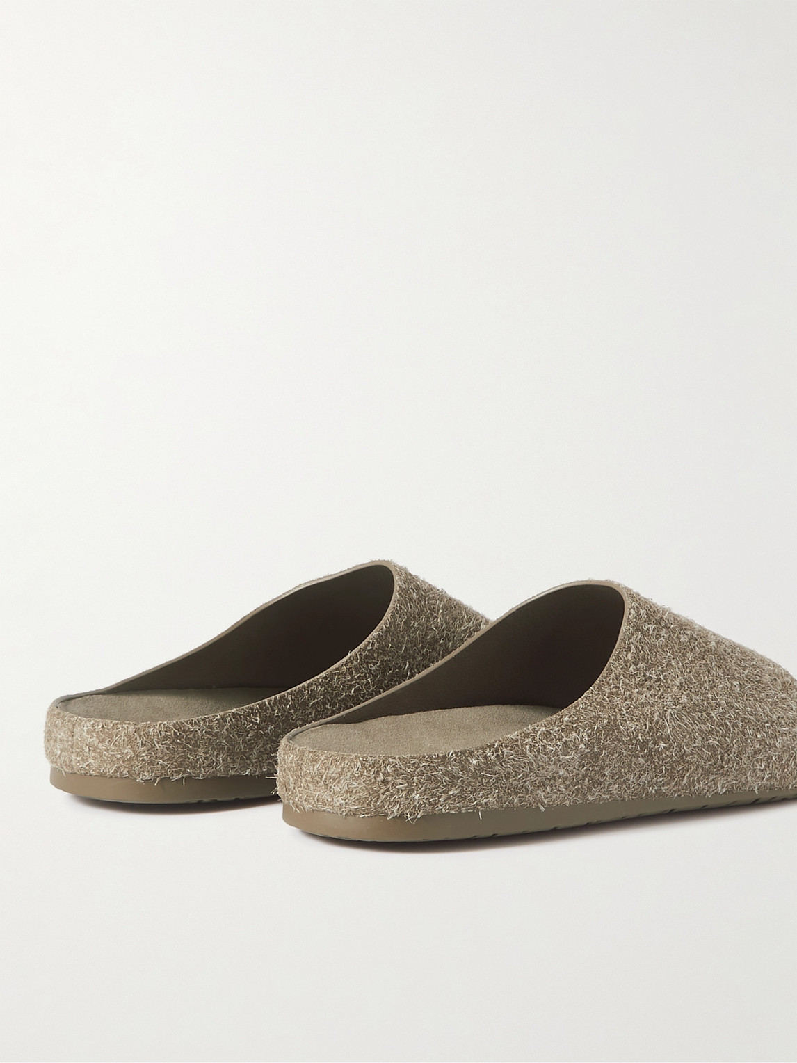 Shop Loewe Brushed Suede Sandals In Brown