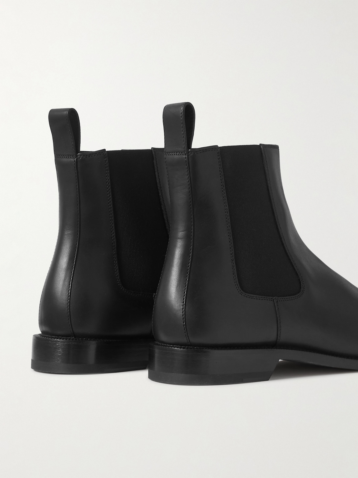 Shop Loewe Campo Leather Chelsea Boots In Black